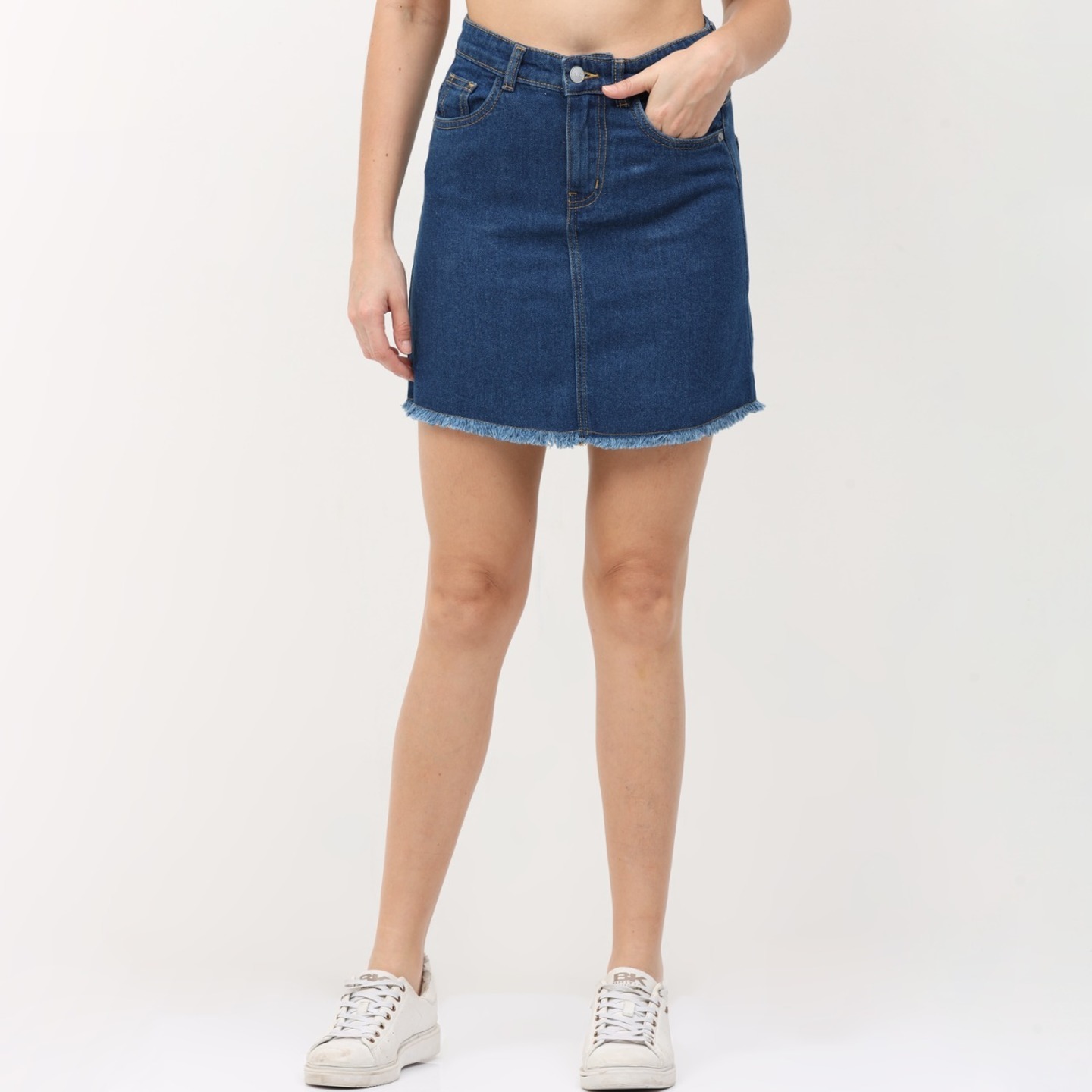 Blue High-Rise Skirt