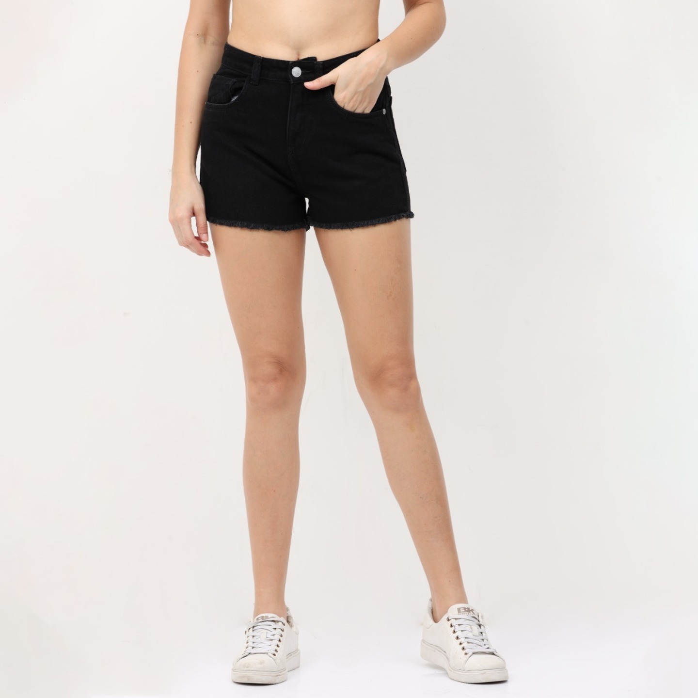 Black High-Rise Shorts