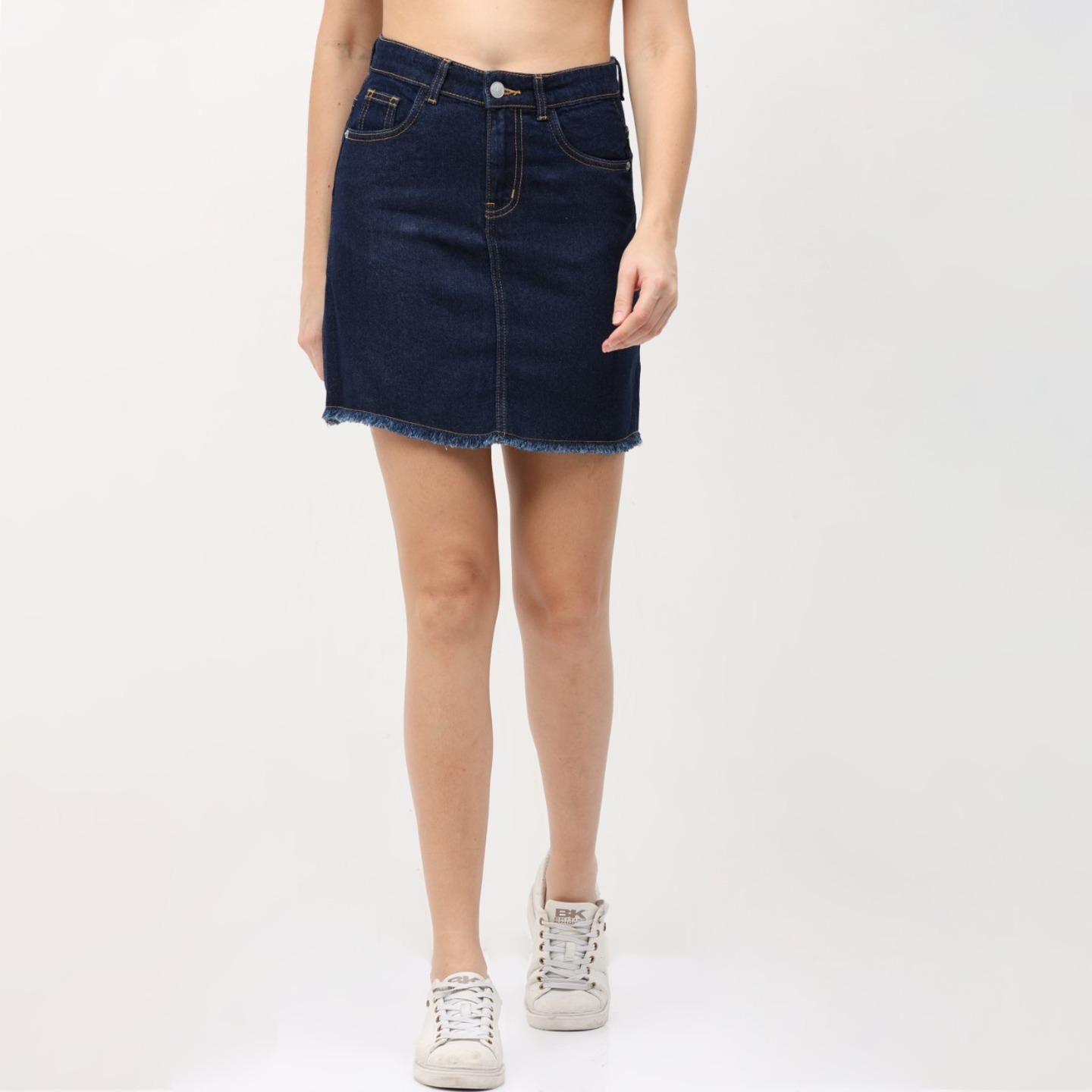 Dark Blue High-Rise Skirt