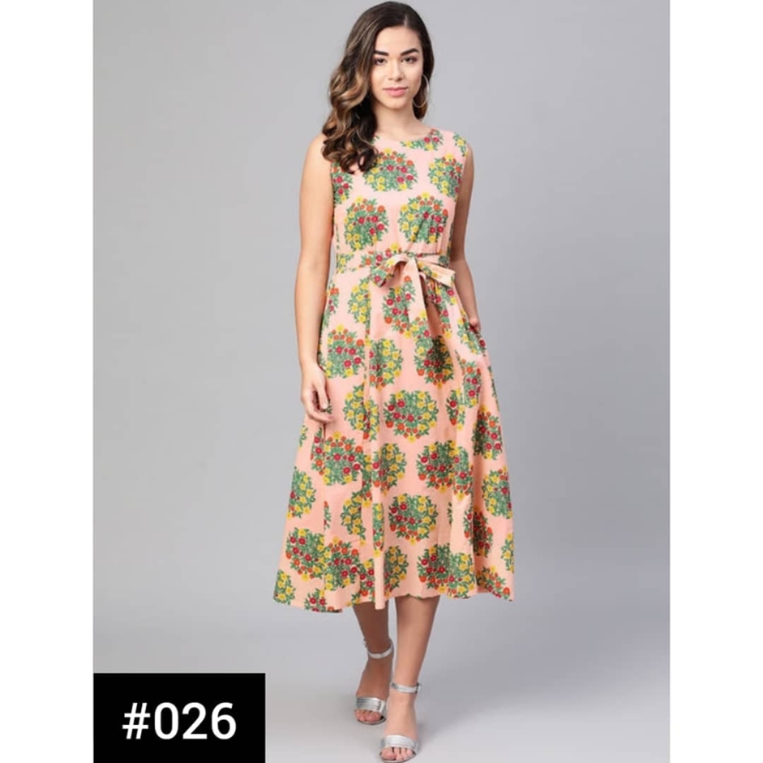 Cotton Peach Dress
