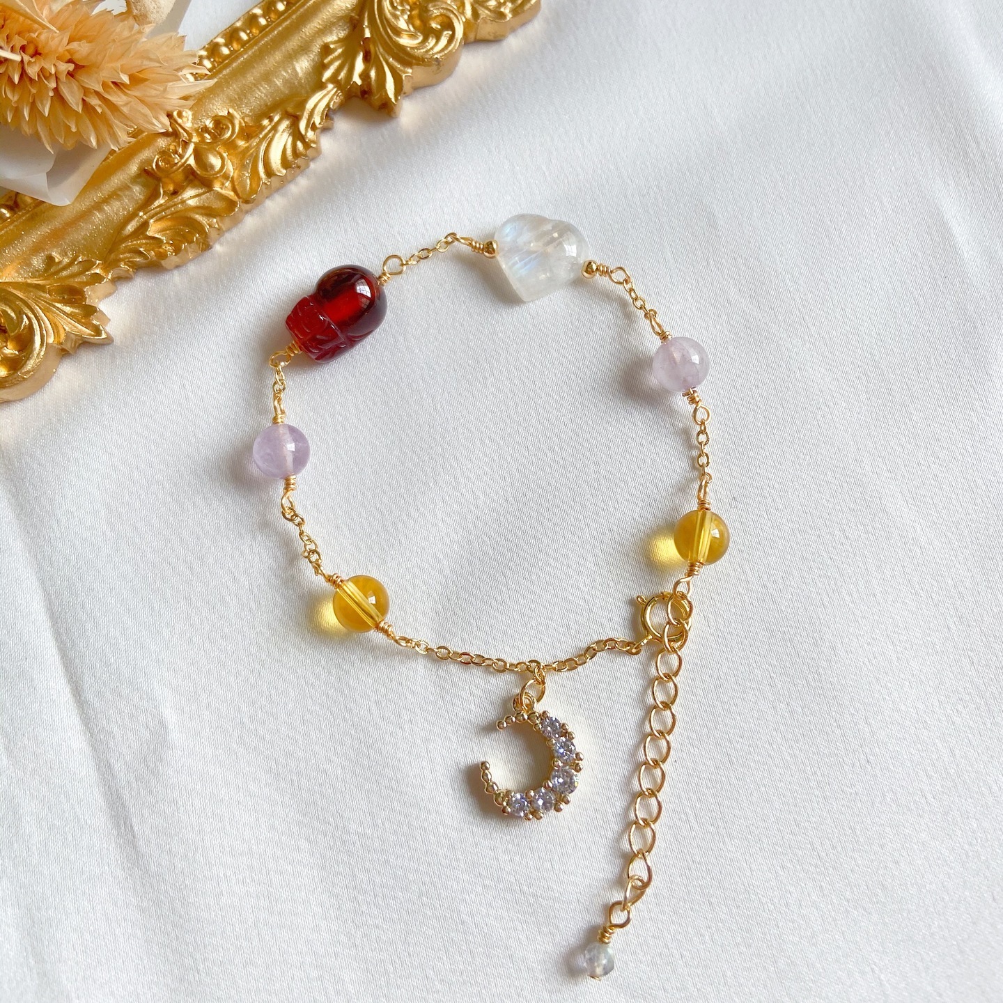 Heart + Pixiu Chain Bracelet