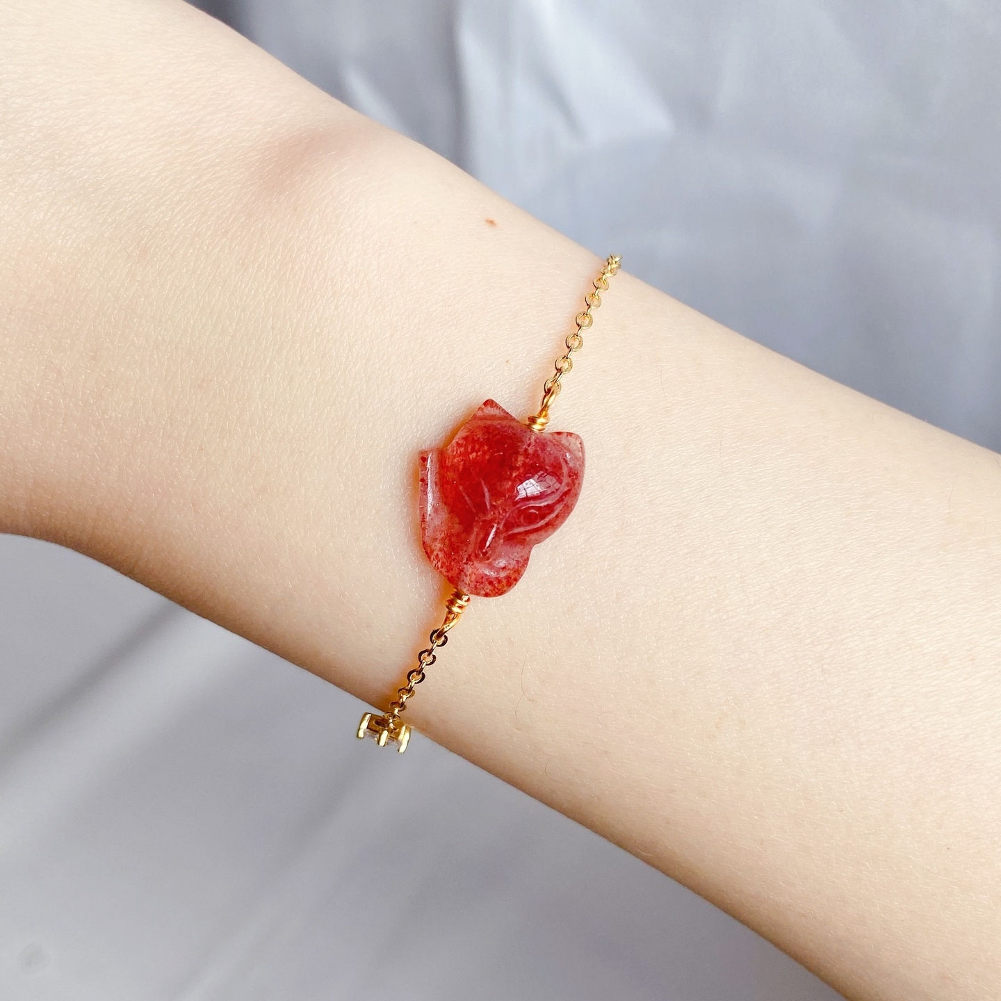 Fairy Fox Strawberry Quartz