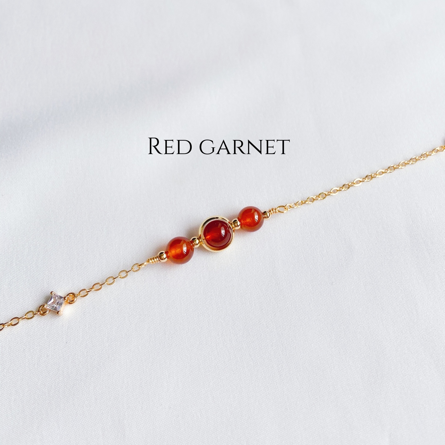 GOLD Triplets Red Garnet