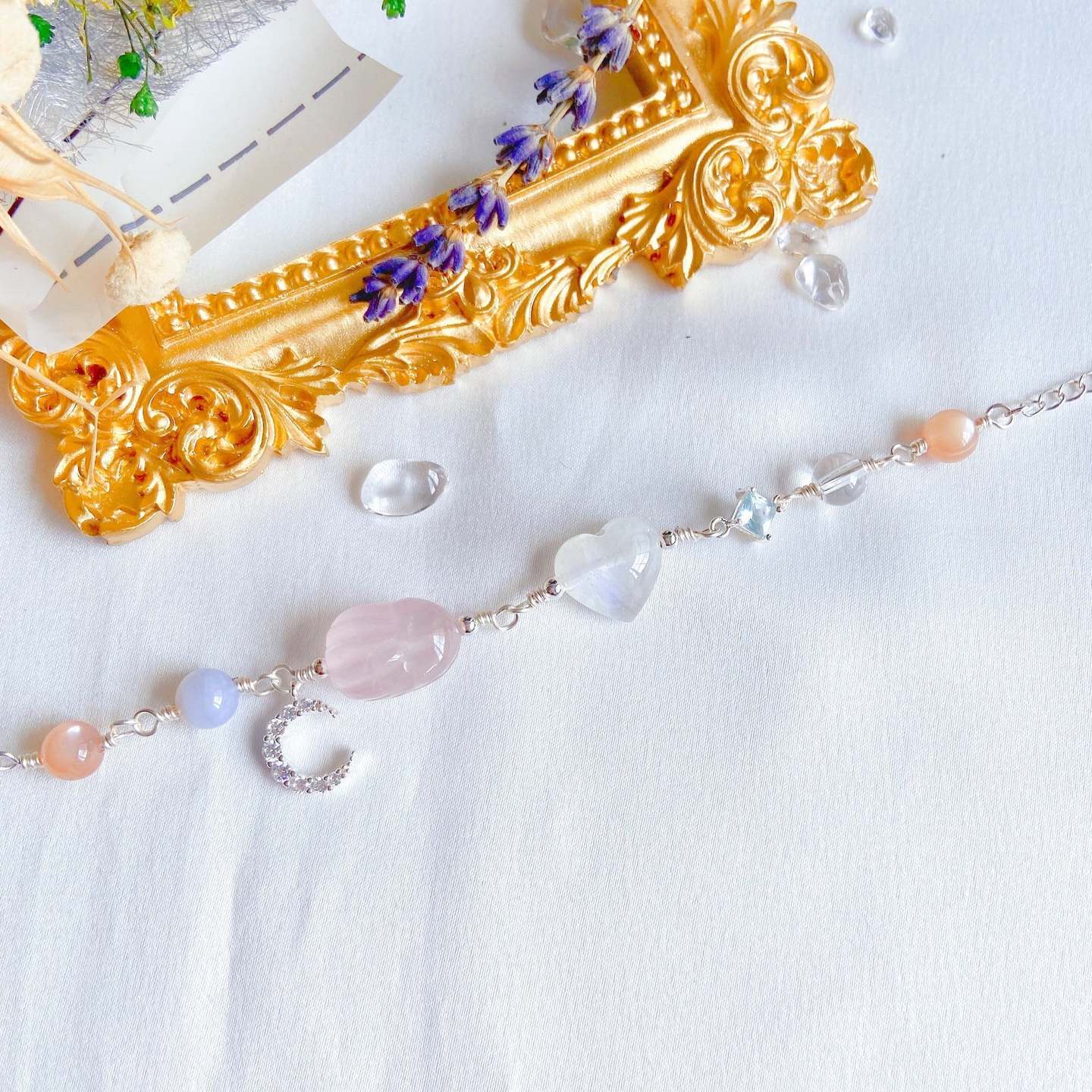 Heart + Nine Tail Fox Chain Bracelets