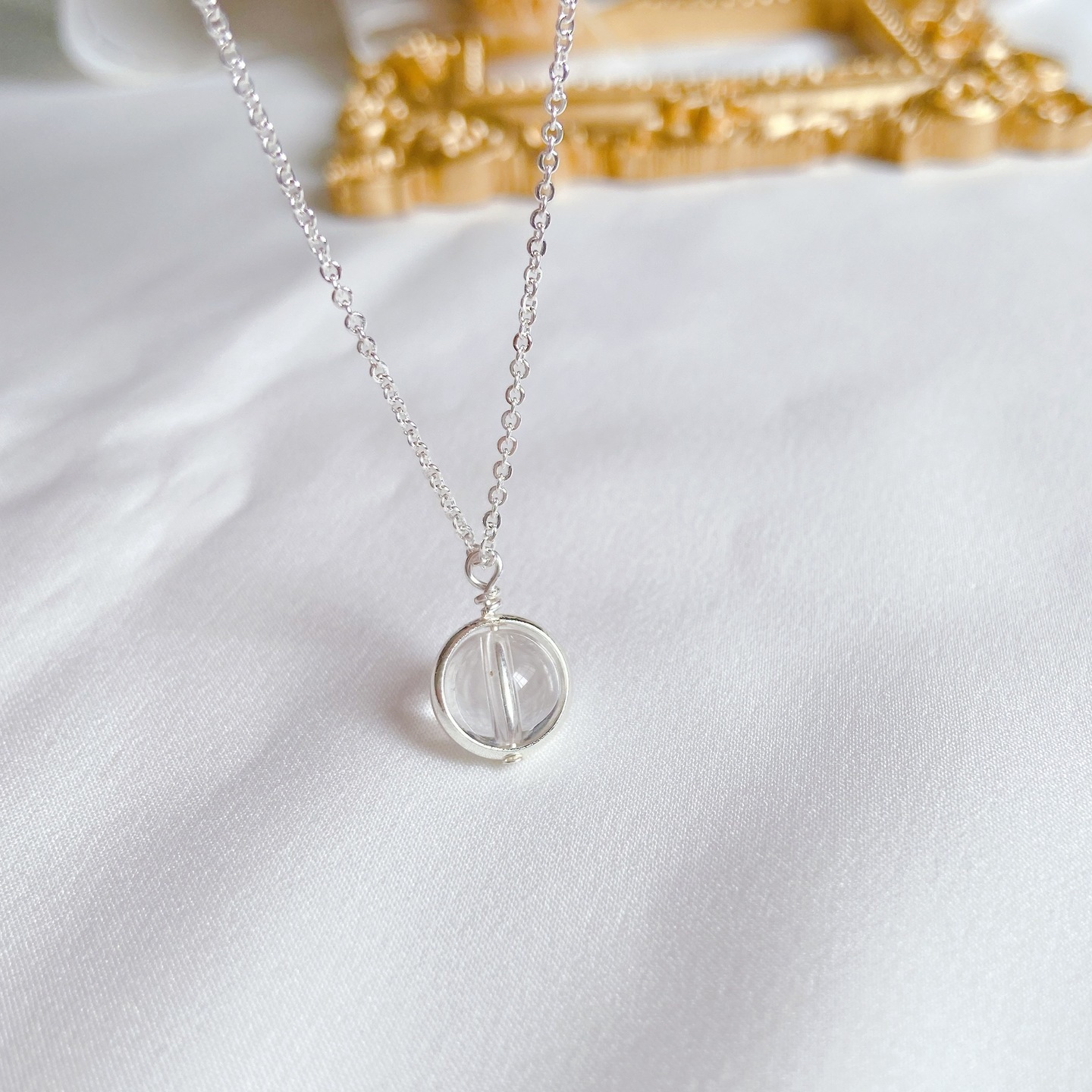 Single Necklace Clear Quartz