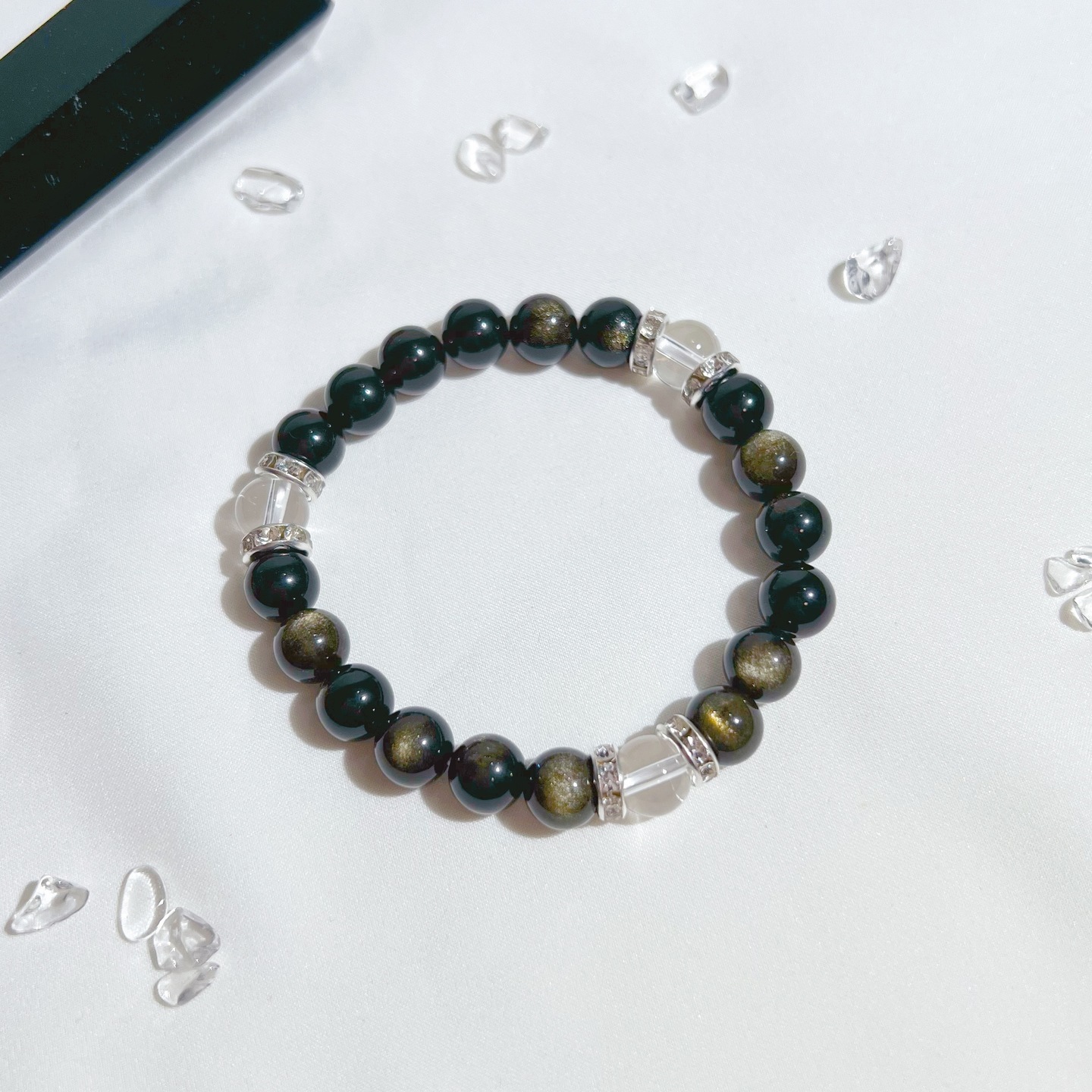 Golden Obsidian + Clear Quartz