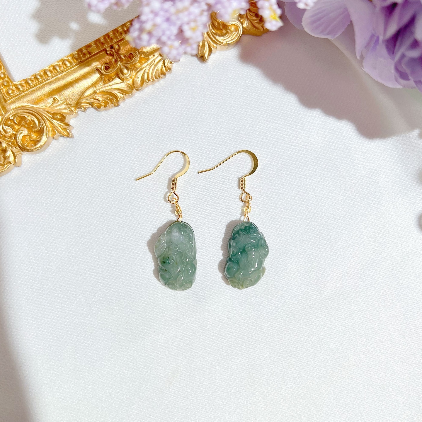 Jade Pixiu Earring