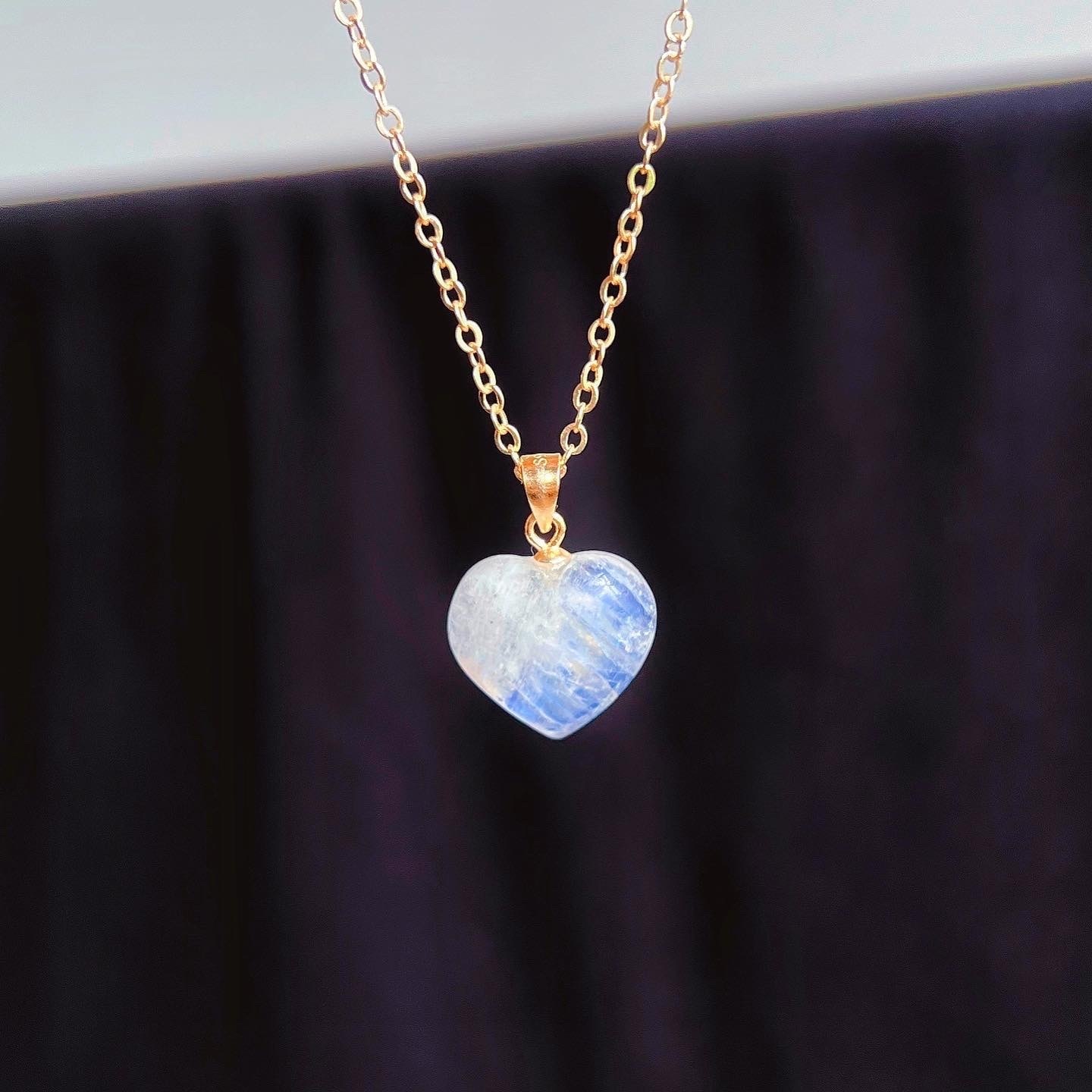 Moonstone Heart Necklace