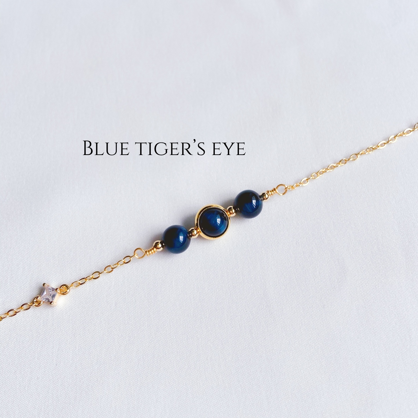 GOLD Triplets Blue Tigers Eye