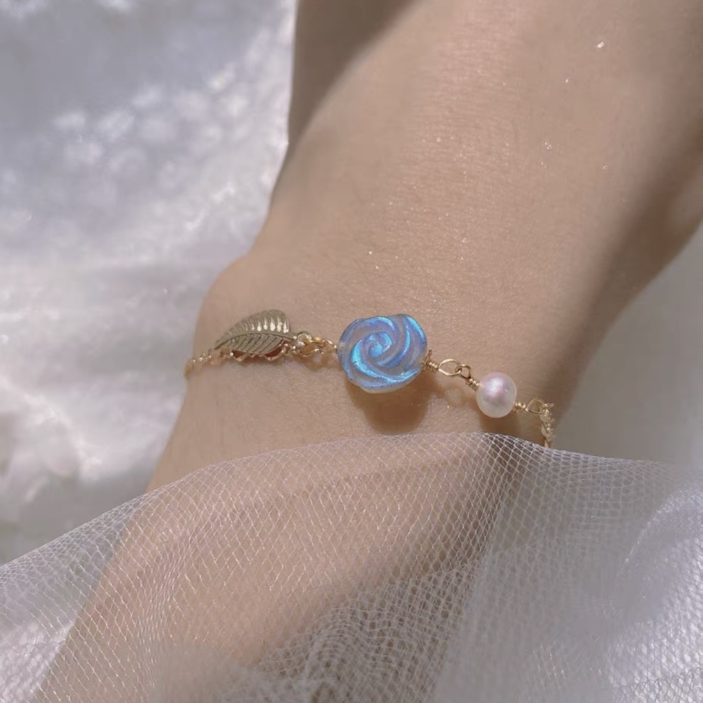 Labradorite Rosa Bracelet