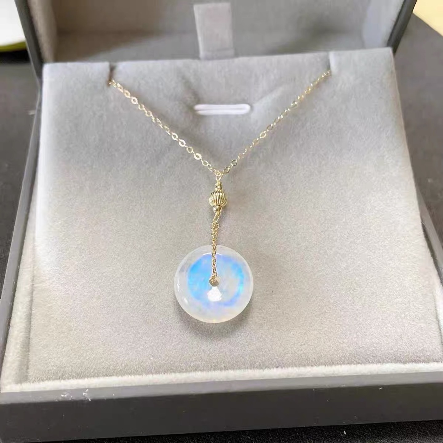 Moonstone Donut Necklace