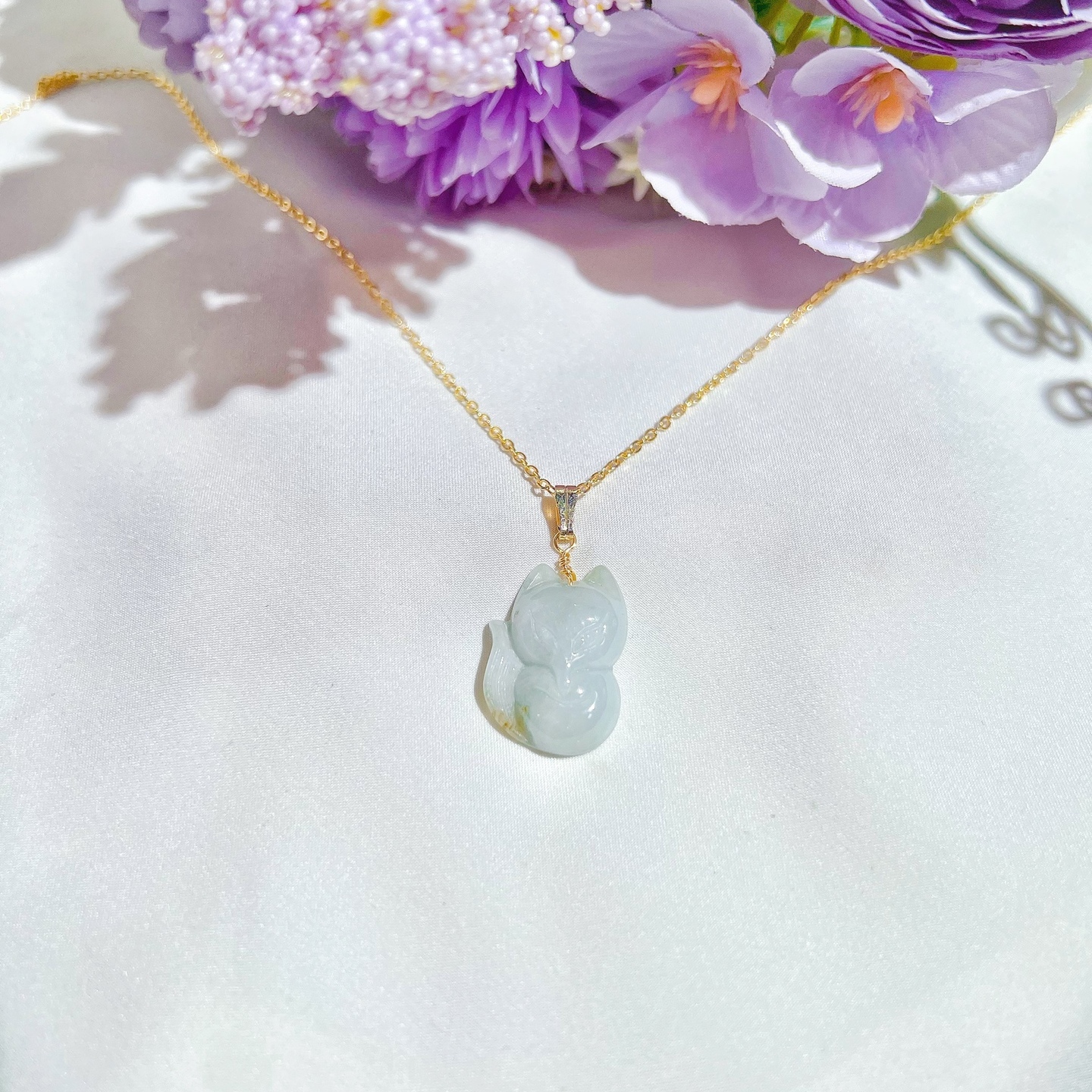 Jade Fairy Fox Necklace