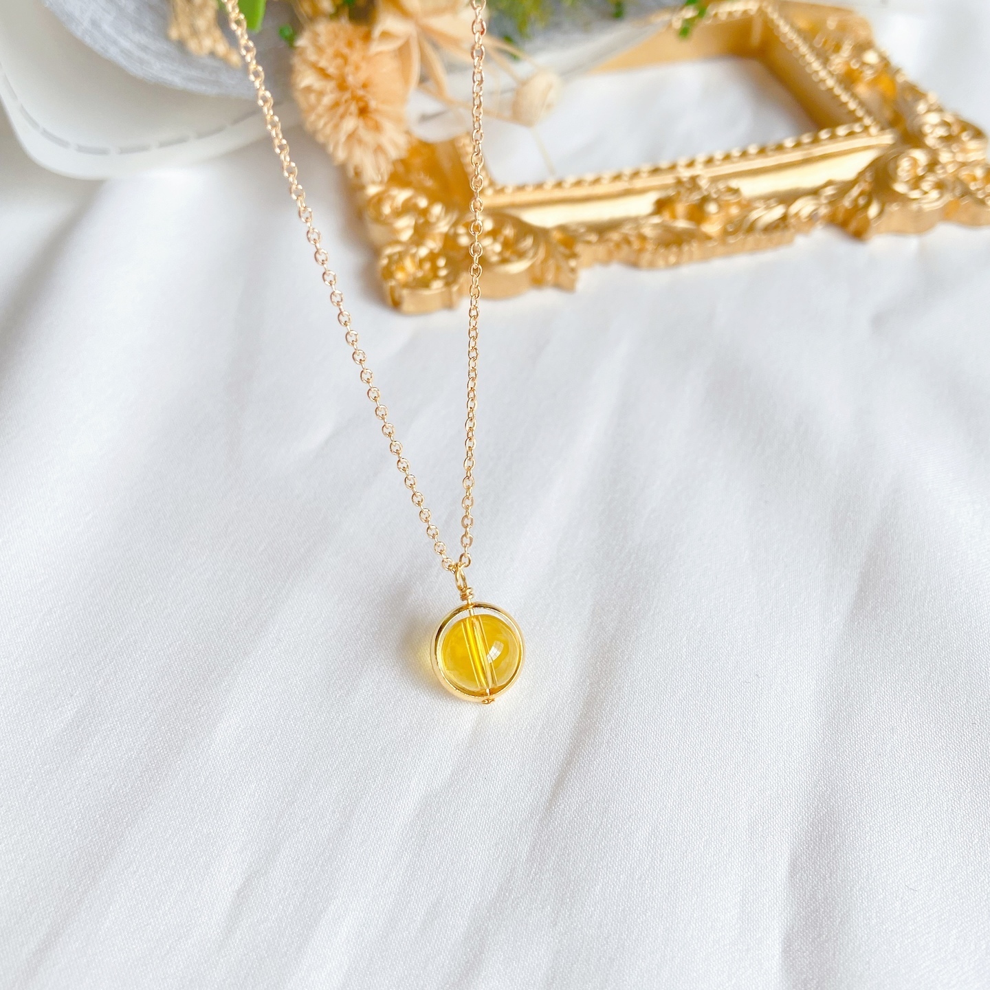 Single Necklace Citrine