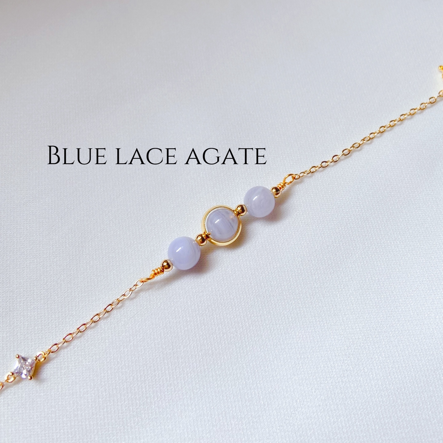 GOLD Triplets Blue Lace Agate
