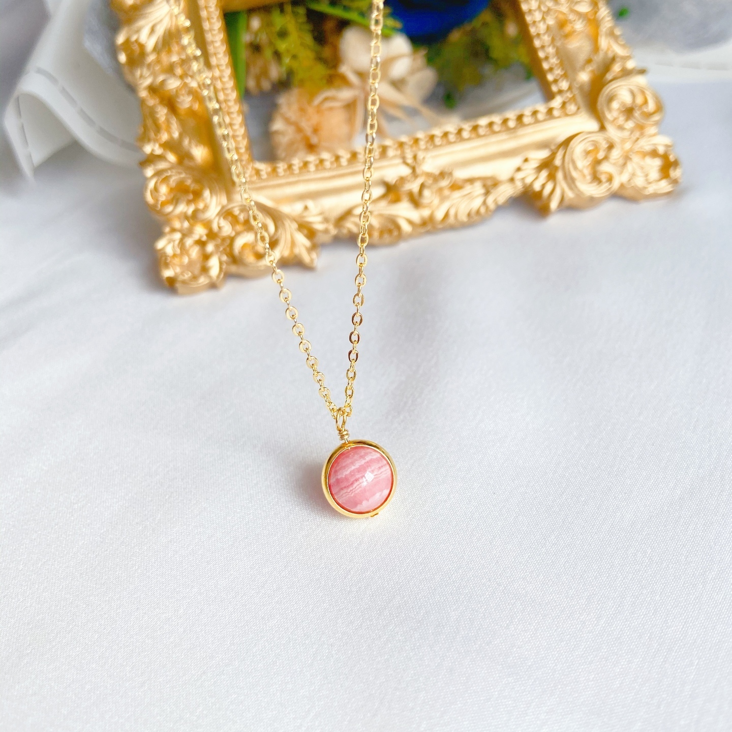 Single Necklace Rhodochrosite