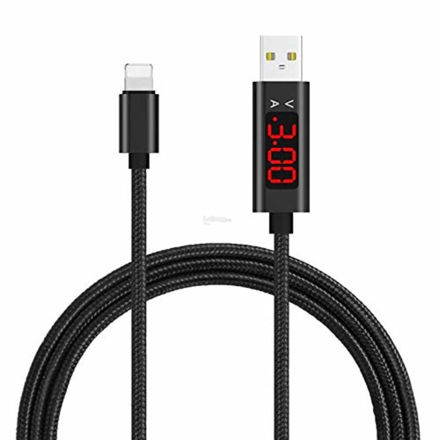QC3.0 Fast Charge Cable with LCD Display - 8 PINIP