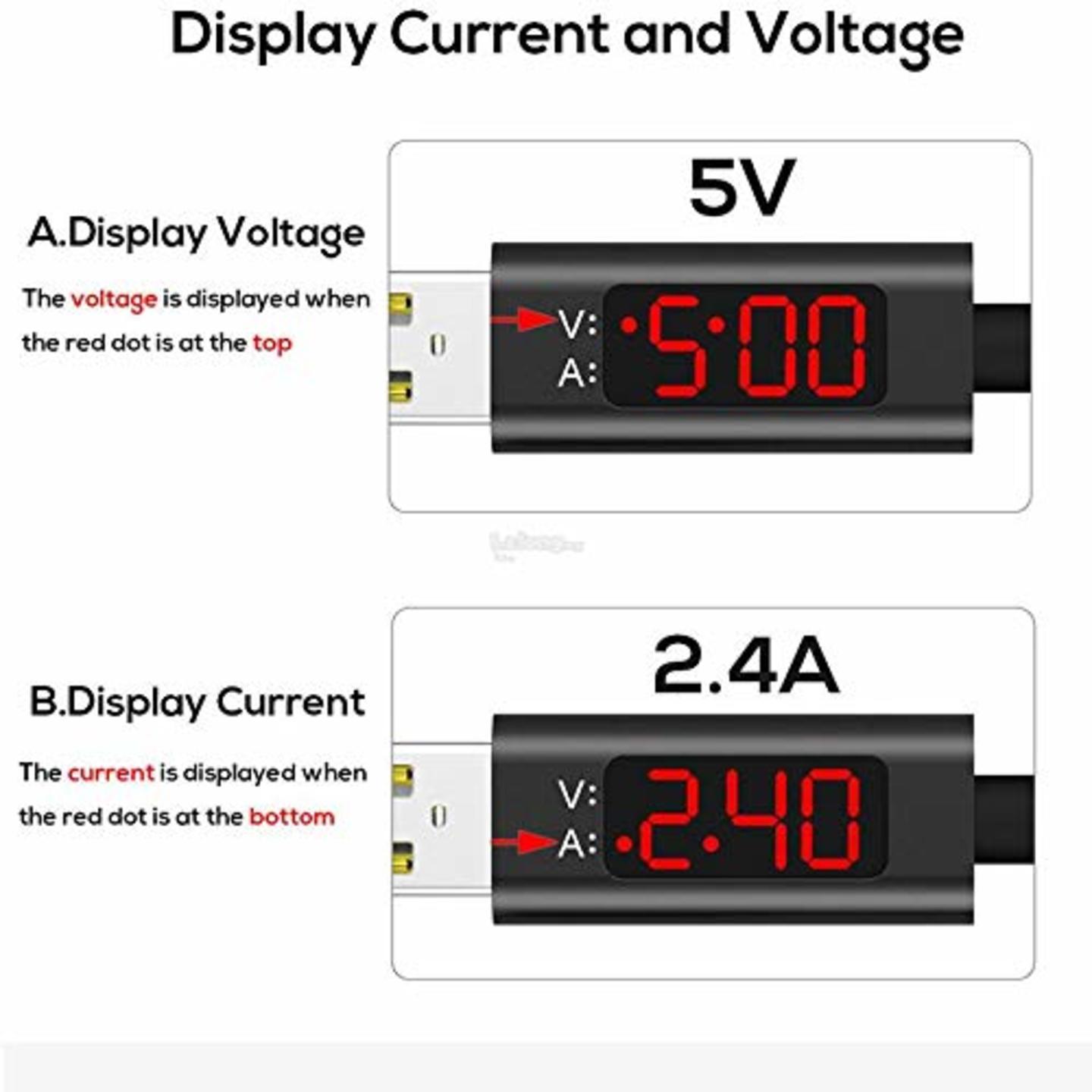 QC3.0 Fast Charge Cable with LCD Display - Micro PIN