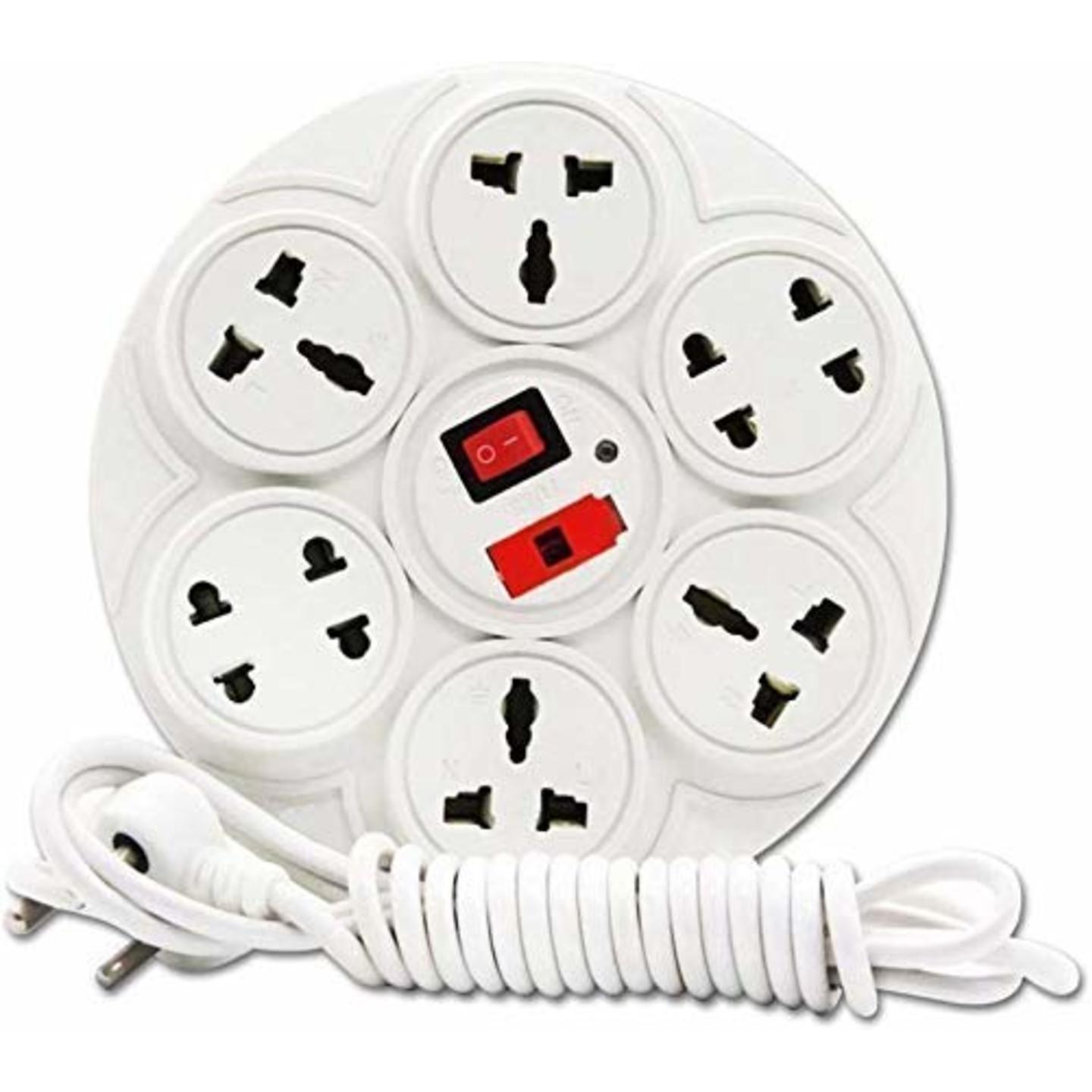 Multi Outlet 4 + 4 2-Pin and 3-Pin Extension Cord with 3.6 ft Wire and Fuse