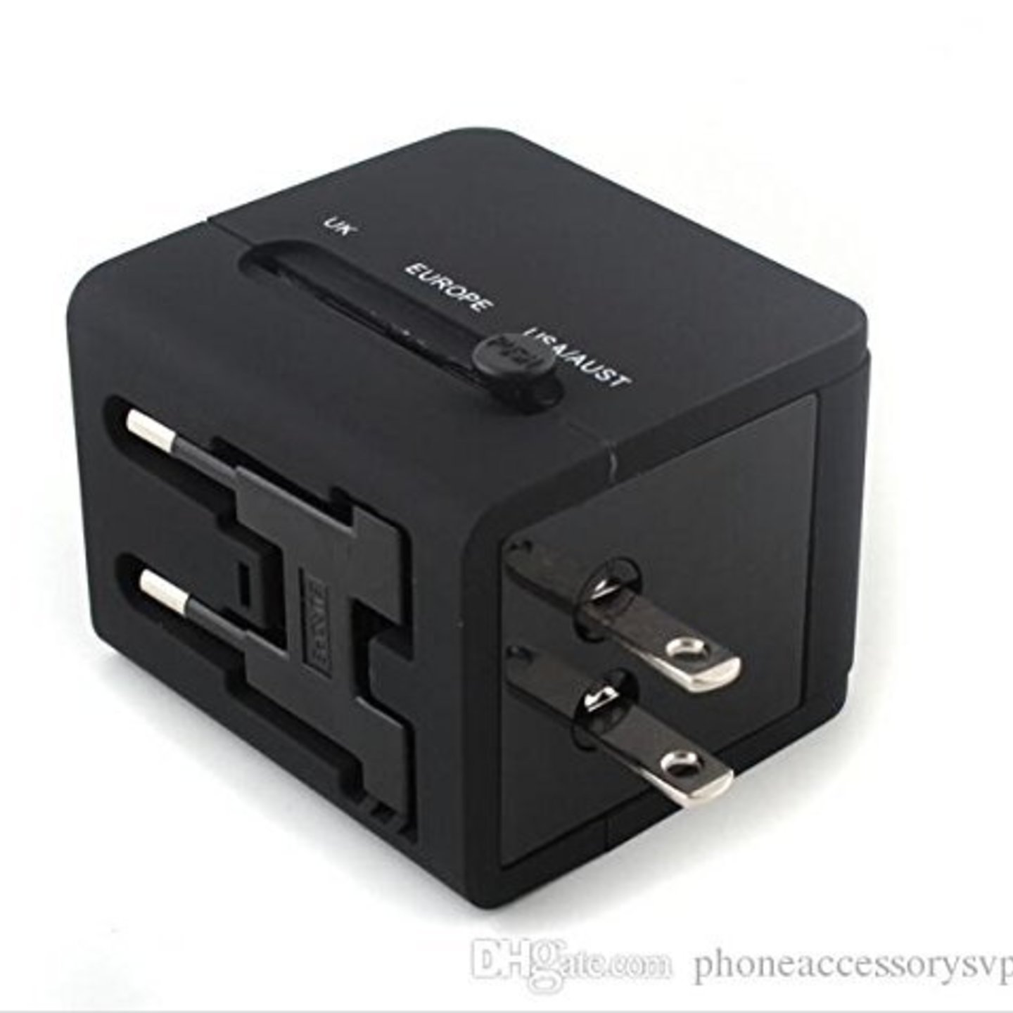 Universal Worldwide Travel Adapter Black