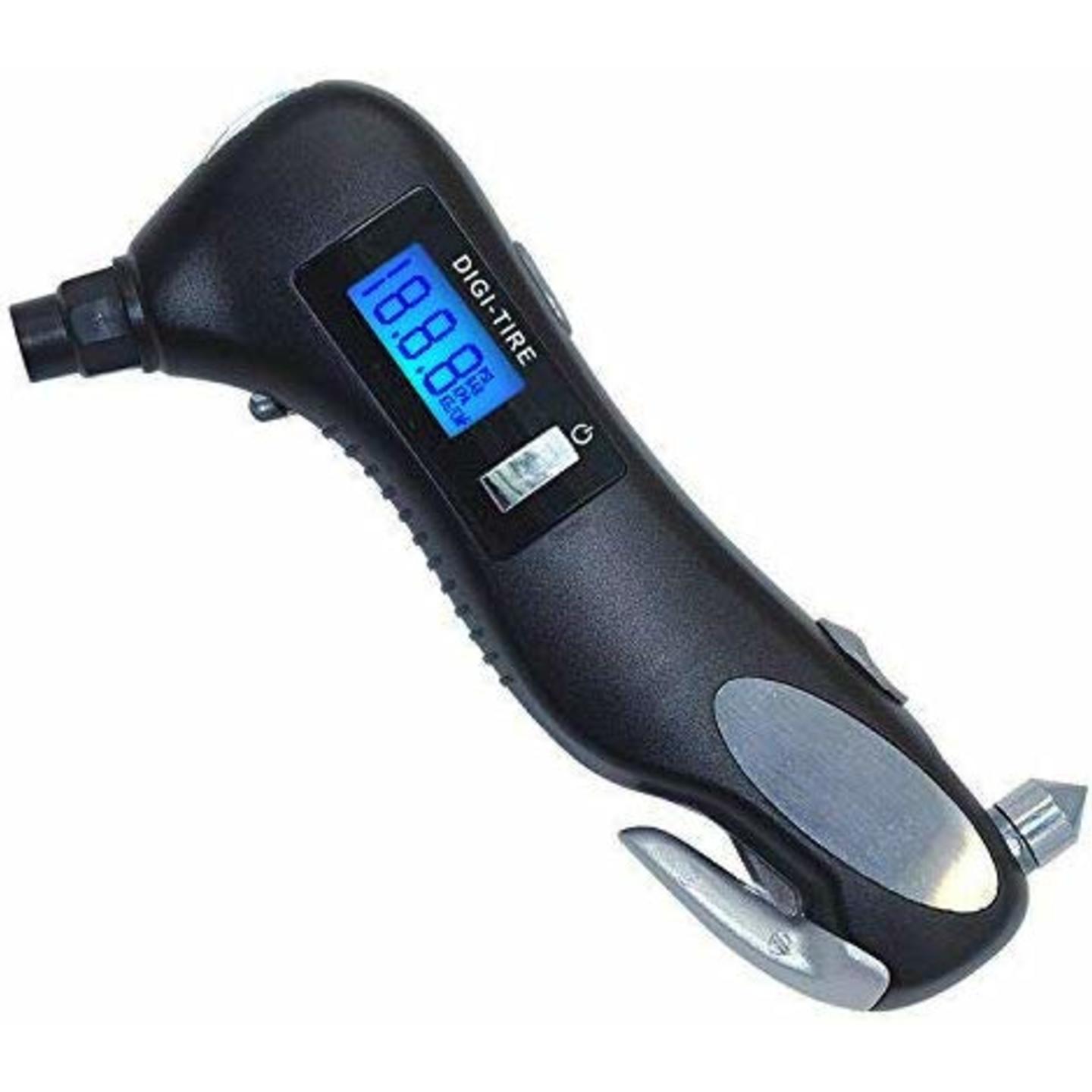 5 in 1 Portable Digital Tyre Pressure Gauge 150 PSI Rescue Emergency Tool