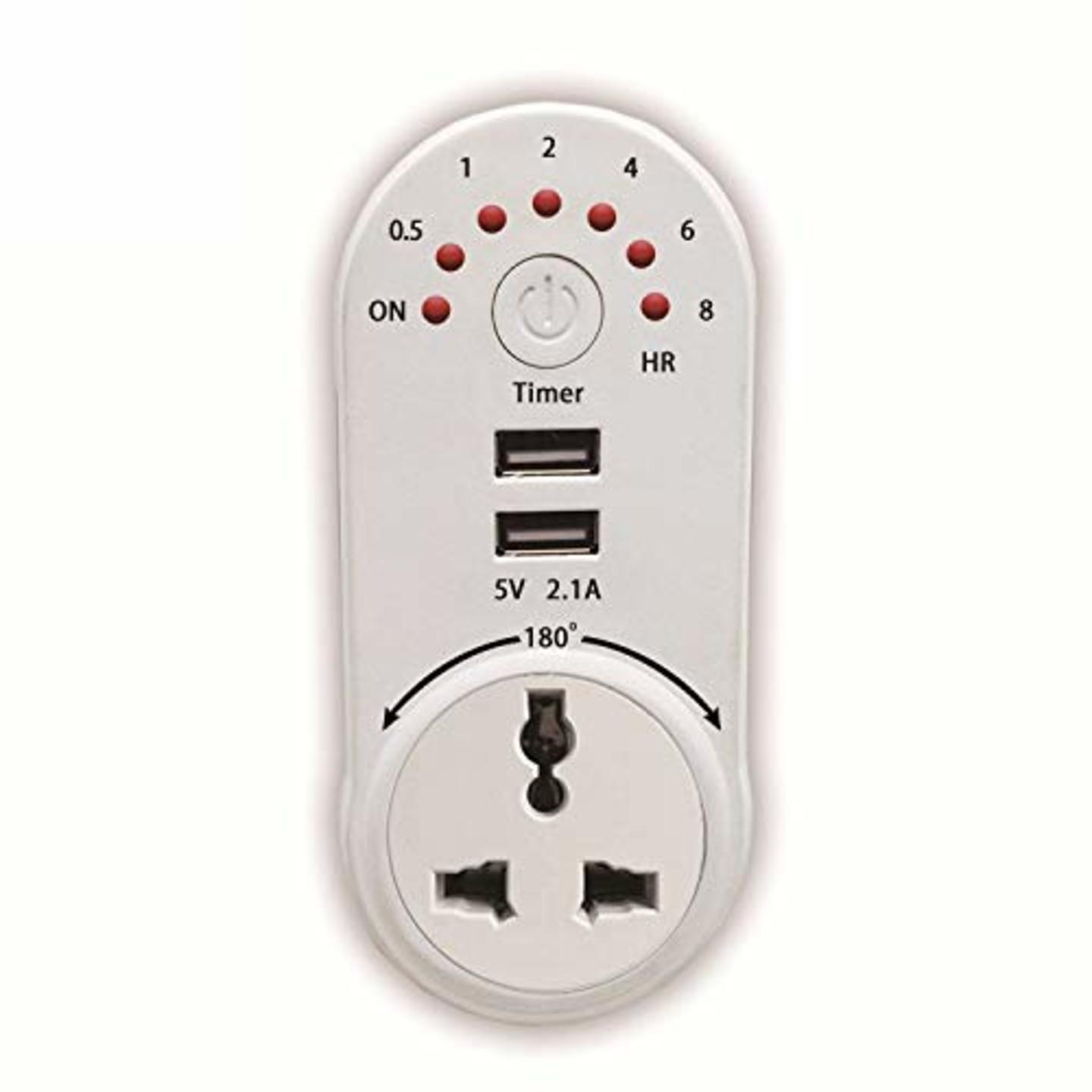Timer Switch Multi-Function Electrical Safety Outlet with 2 USB Ports