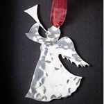 Angel with Trumpet - Stainless Steel Ornament