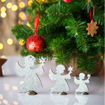Set of 3 Stainless Steel Angels