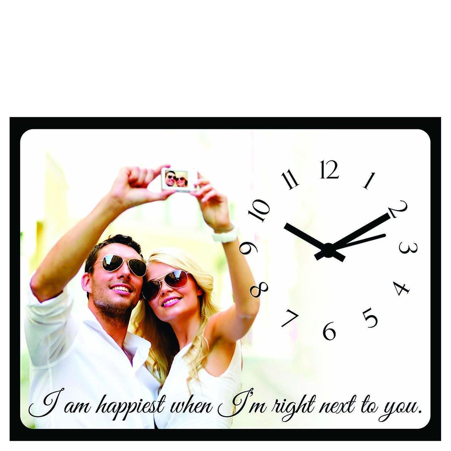 Customize Photo Clock Frame( photo Clock with frame , 12x18 inches , wooden )