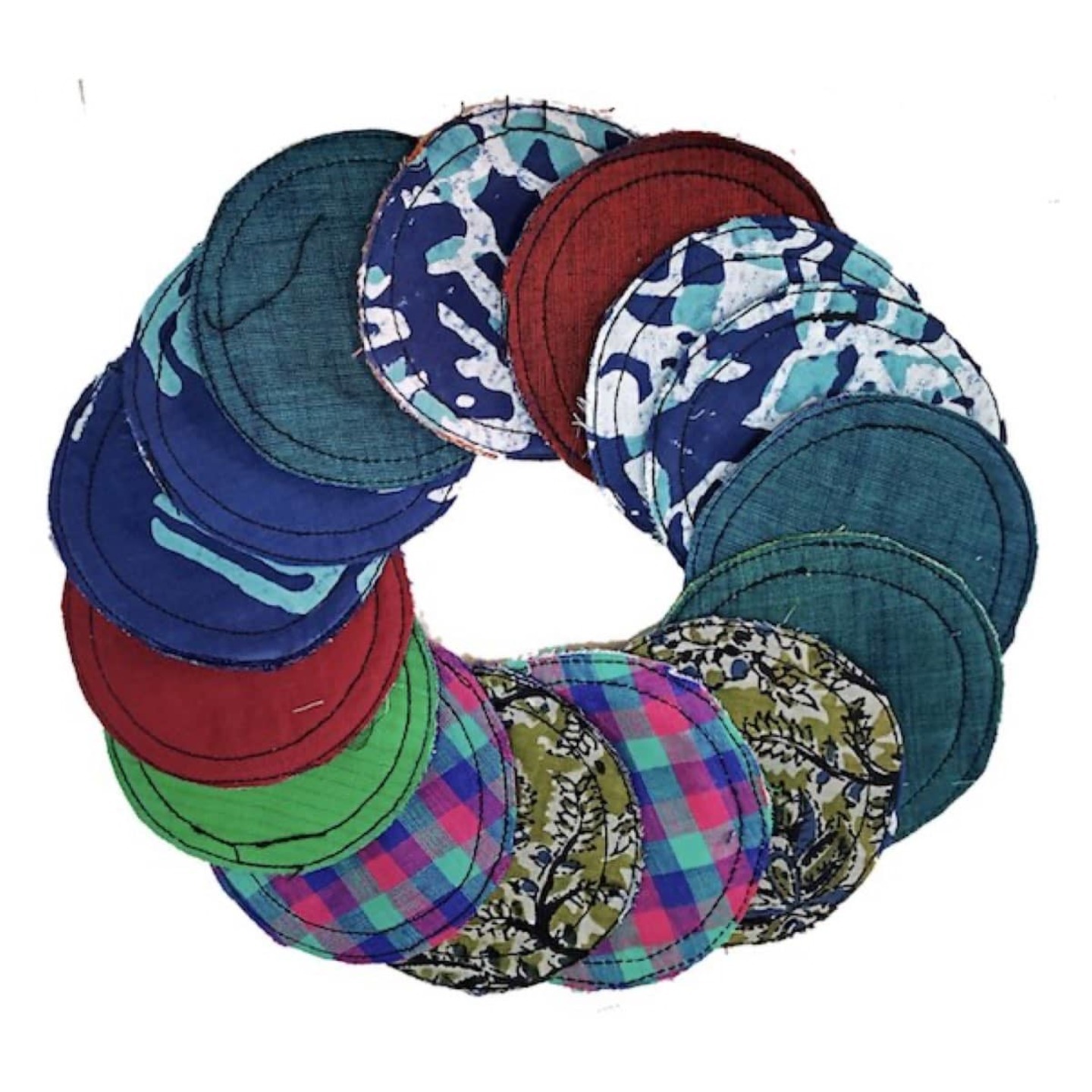 Scrap Cloth Coasters: Pack of 6