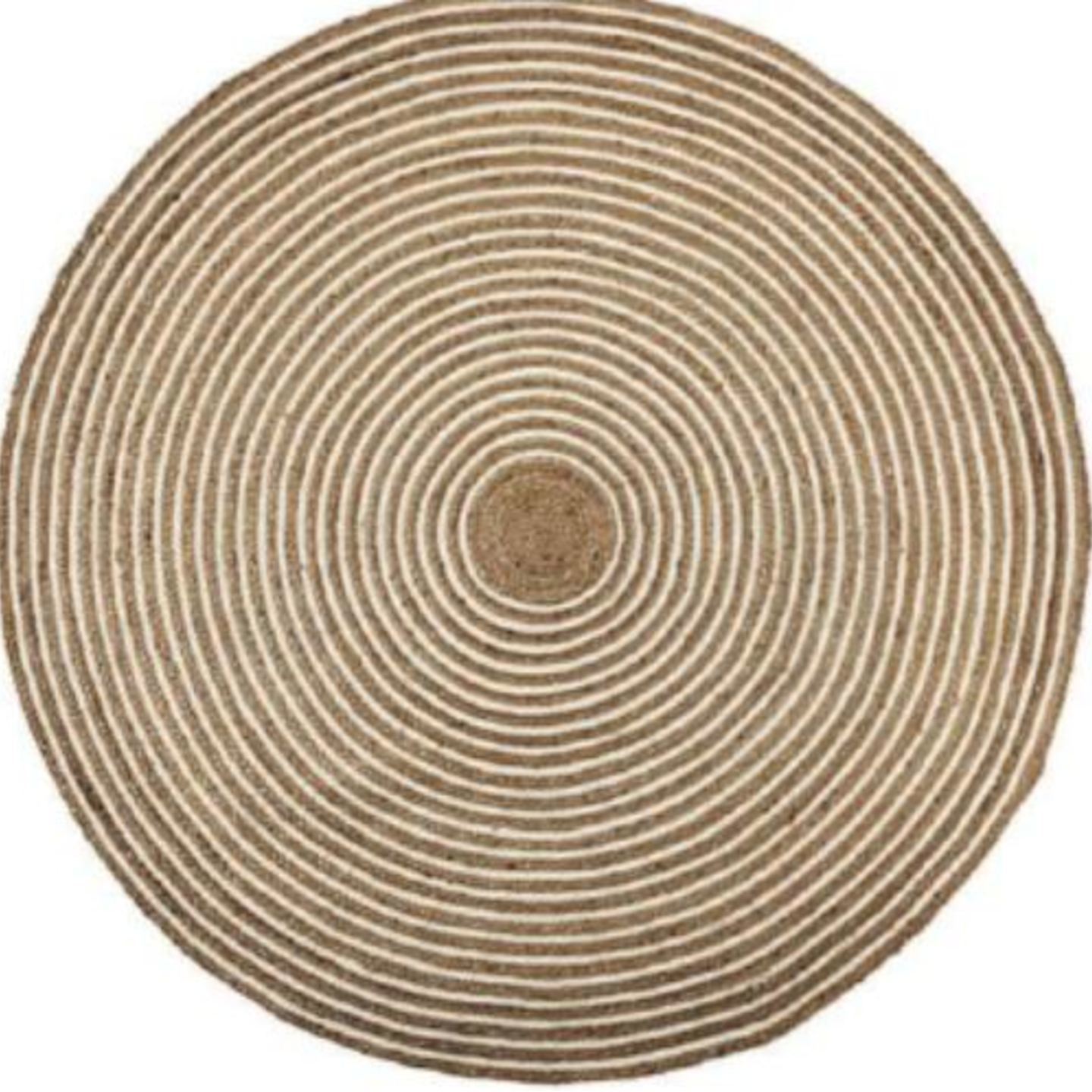 Braided jute round rug