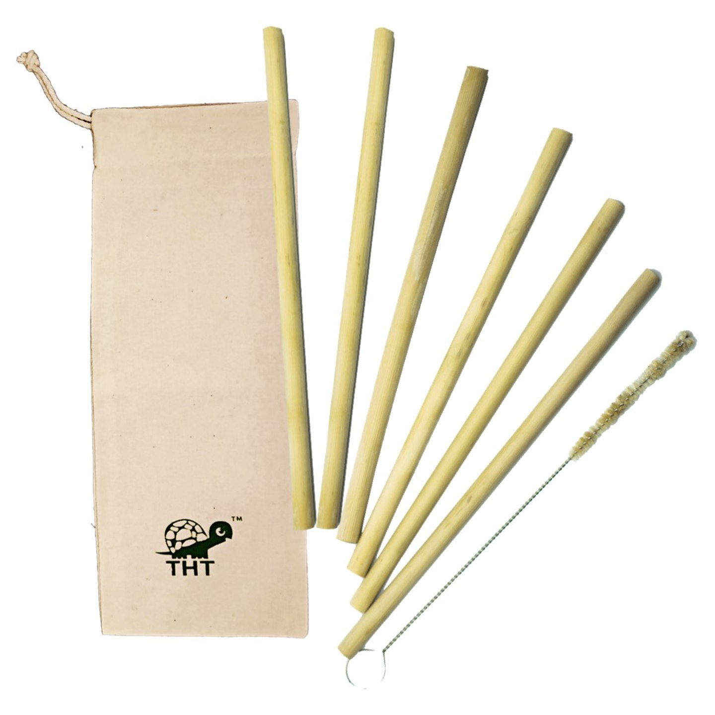 Reusable Bamboo Straws FREE Straw Cleaner