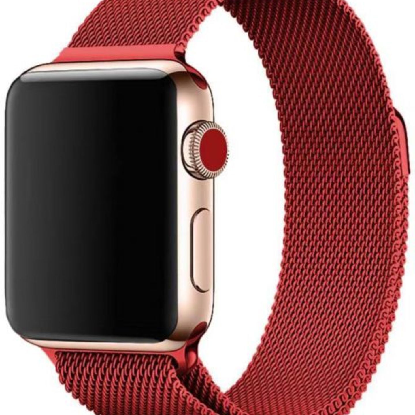 RED MILANESE LOOP MAGNETIC STAINLESS STEEL WATCHBAND FOR APPLE WATCH All  SERIES  42 - 44 MM