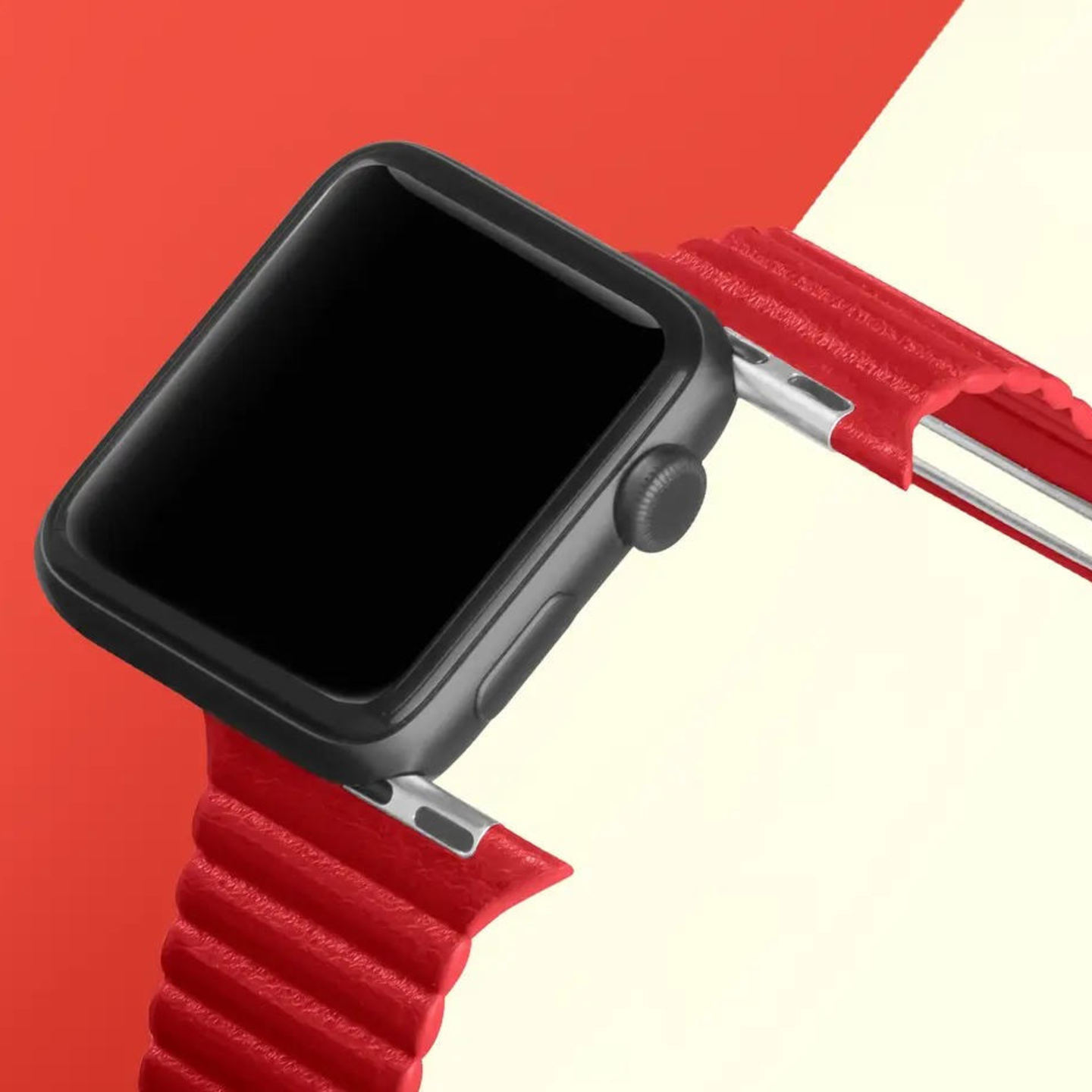 Poppy Leather Loop For Apple Watch 38 - 40 MM,42-44MM , 41 -45 MM