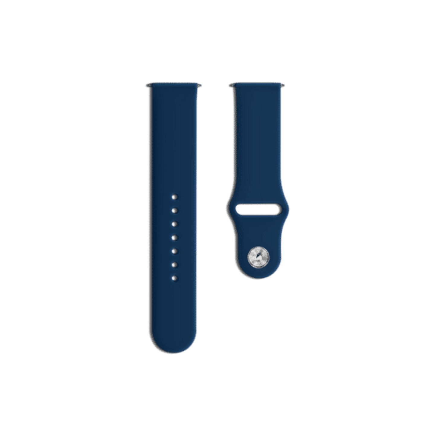 Blue Silicone Click Universal WatchBand 20mm Watch strap , samsung galaxy watchstrap , noise , fitbit and multiple brands straps