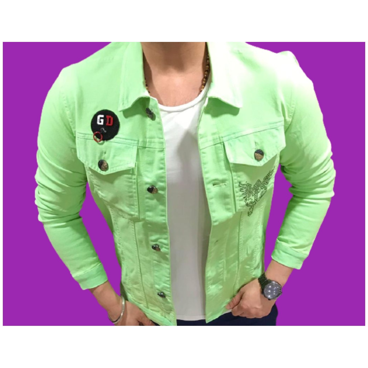 21 Inside Premium Cotton Denim Jacket for Men's