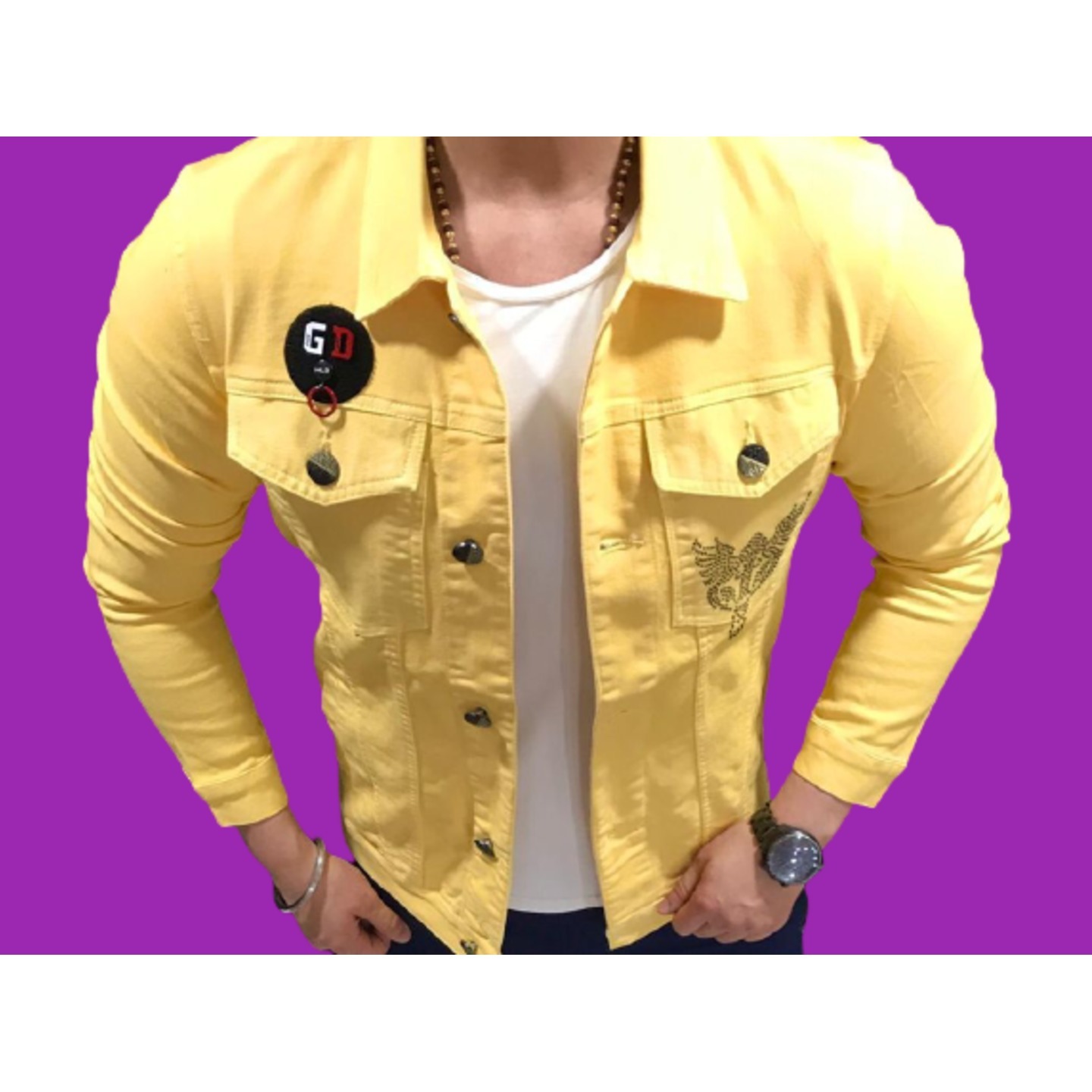 21 Inside Premium Cotton Denim Jacket for Men's