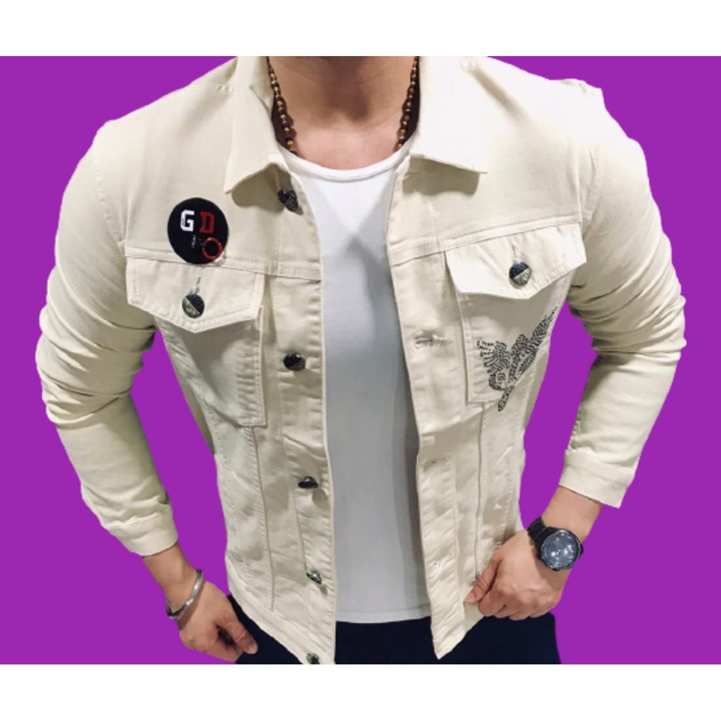 21 Inside Premium Cotton Denim Jacket for Men's