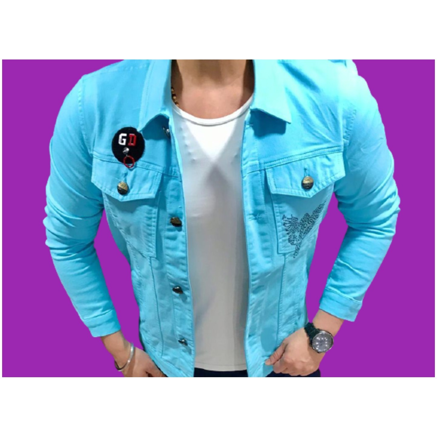 21 Inside Premium Cotton Denim Jacket for Men's