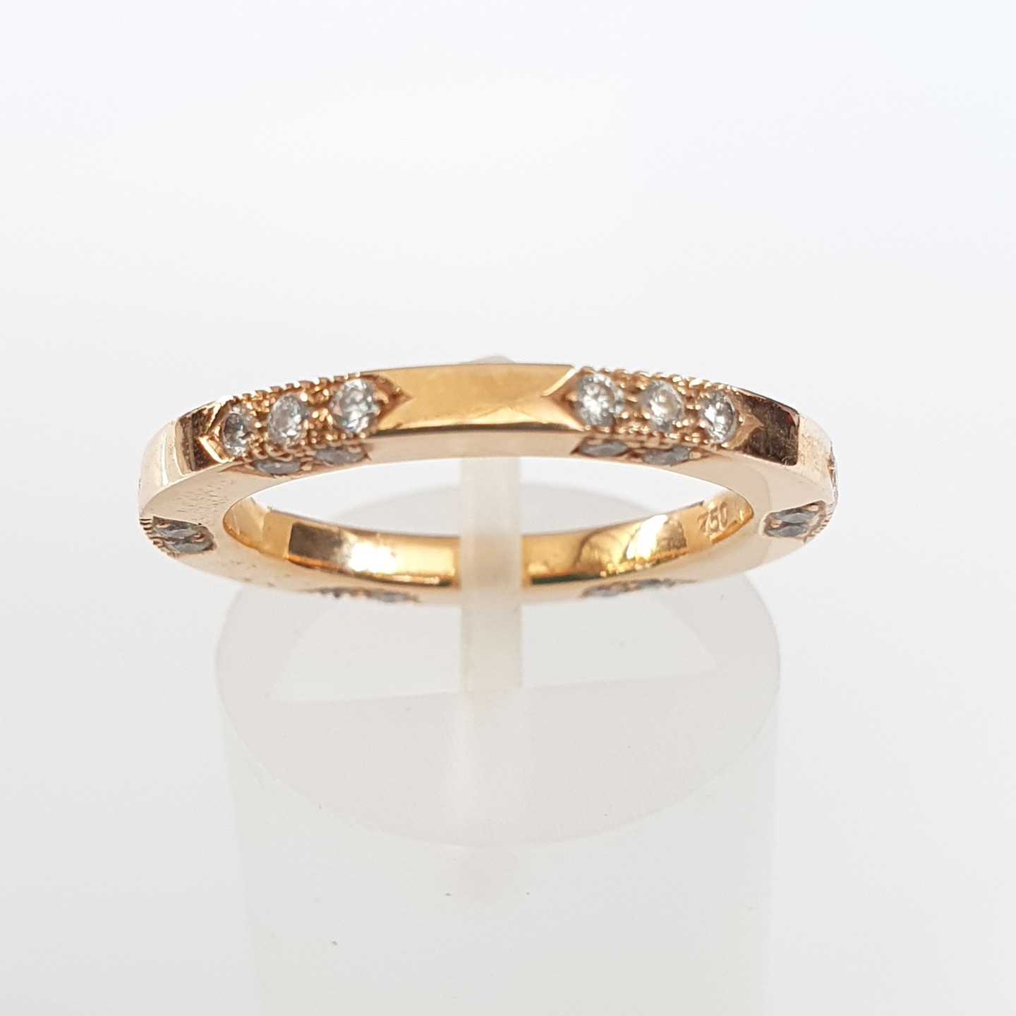 18K Rose Gold Diamond Engagement Wedding Ring