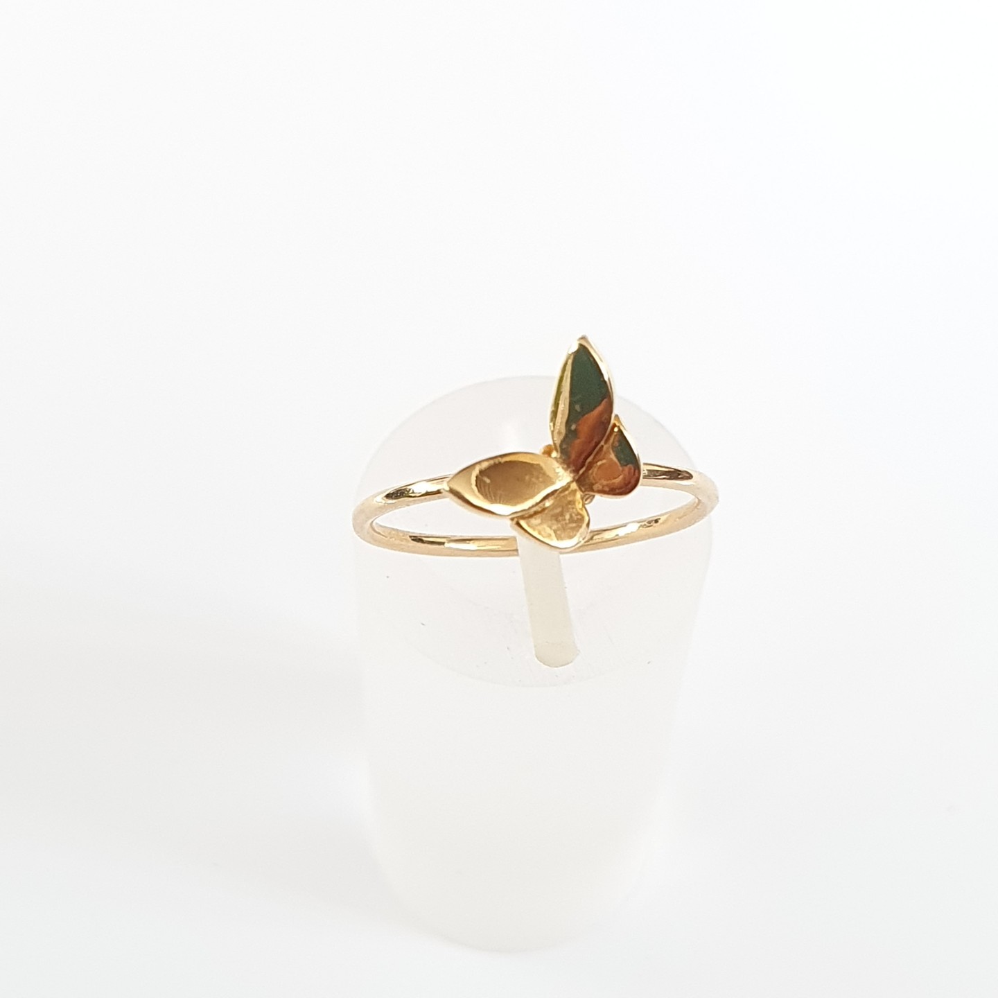 18K Yellow Gold Small Butterfly Ring