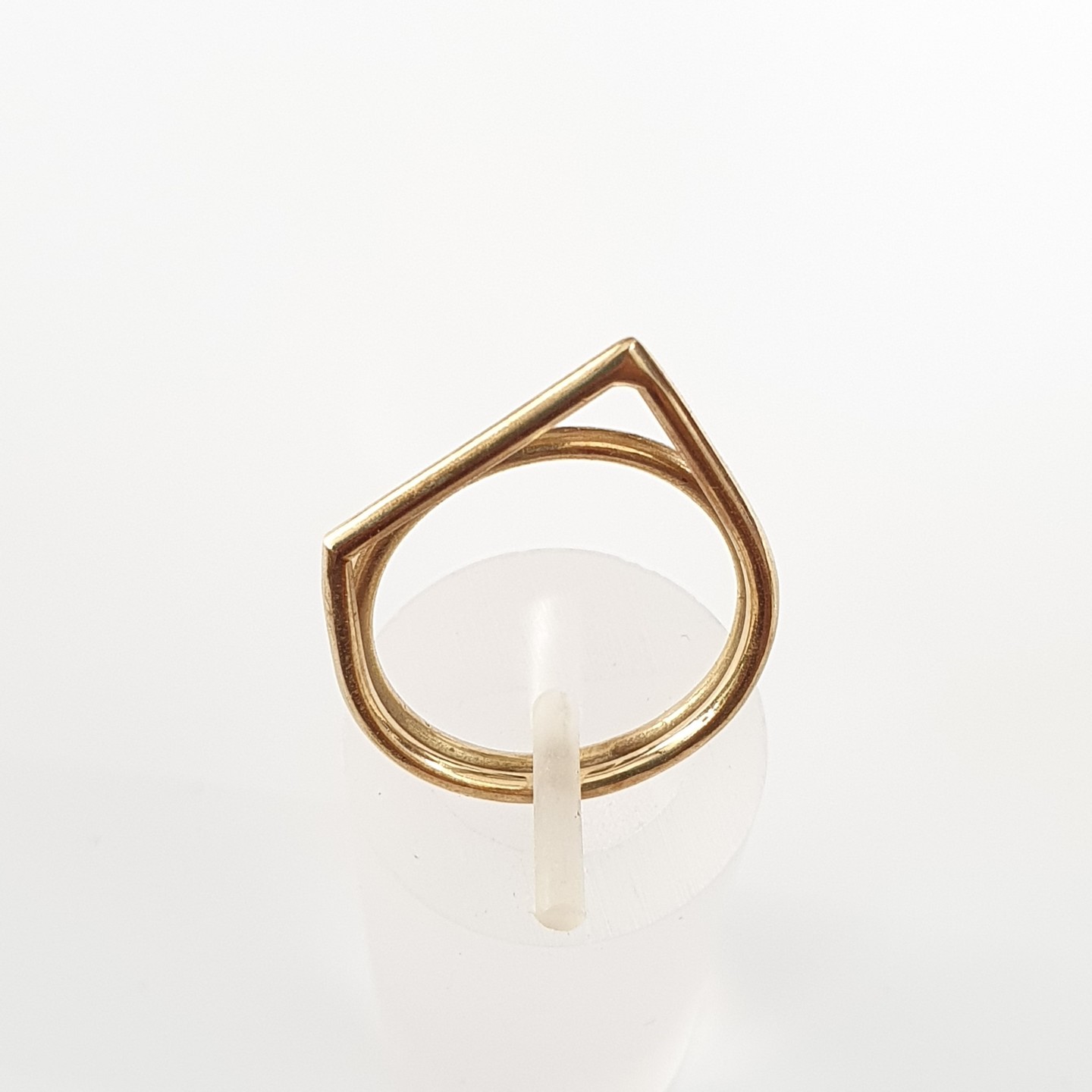 18K Yellow Gold Asymmetrical Minimalist Ring 2g Gold Weight