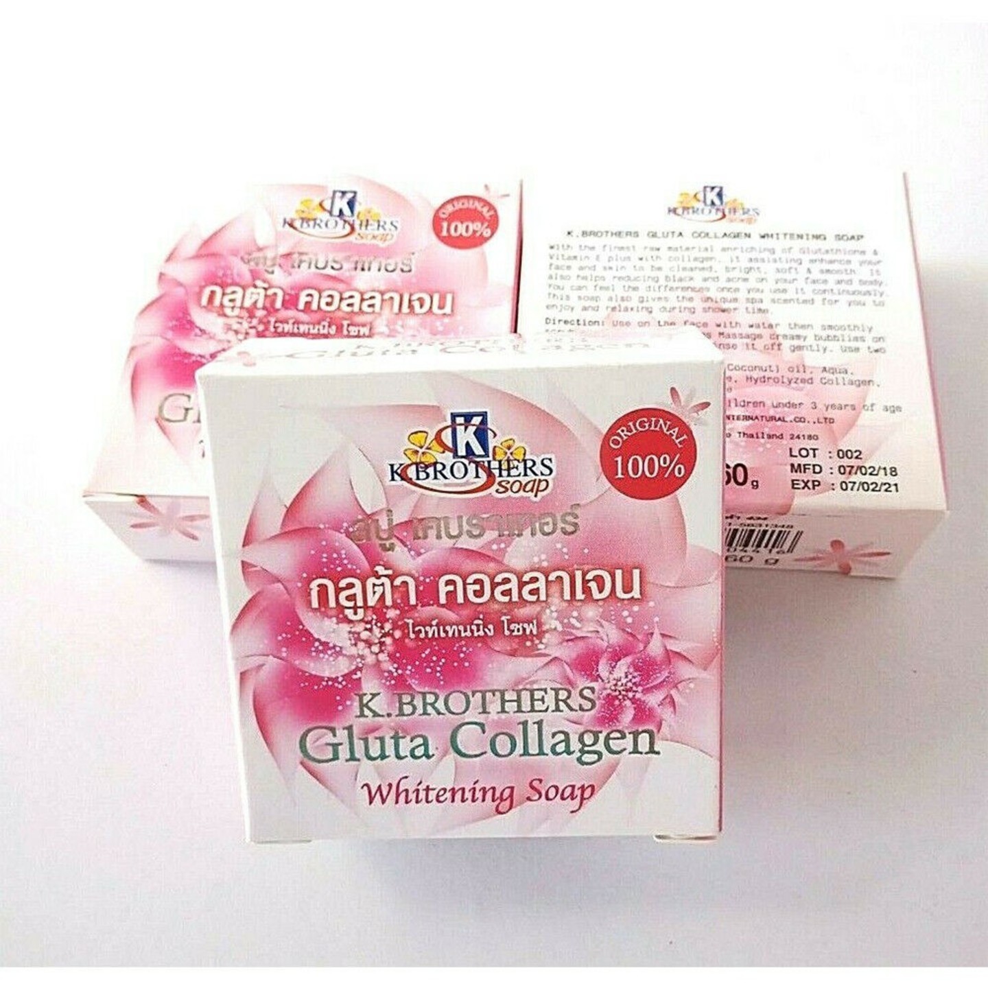 K Brothers Gluta Collagen Whitening Soap 60g