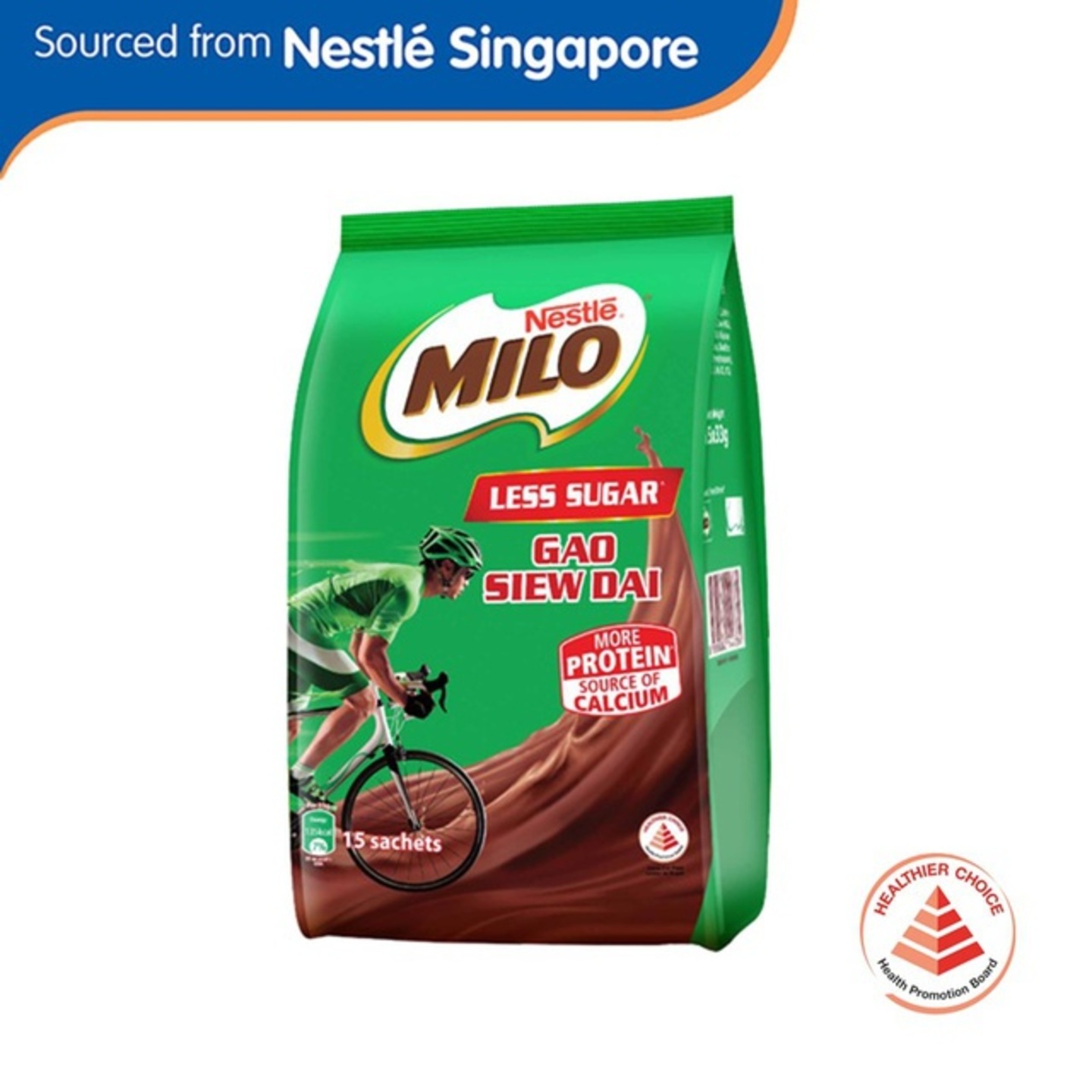 Milo Gao Siew Dai Less Sugar 15x33g