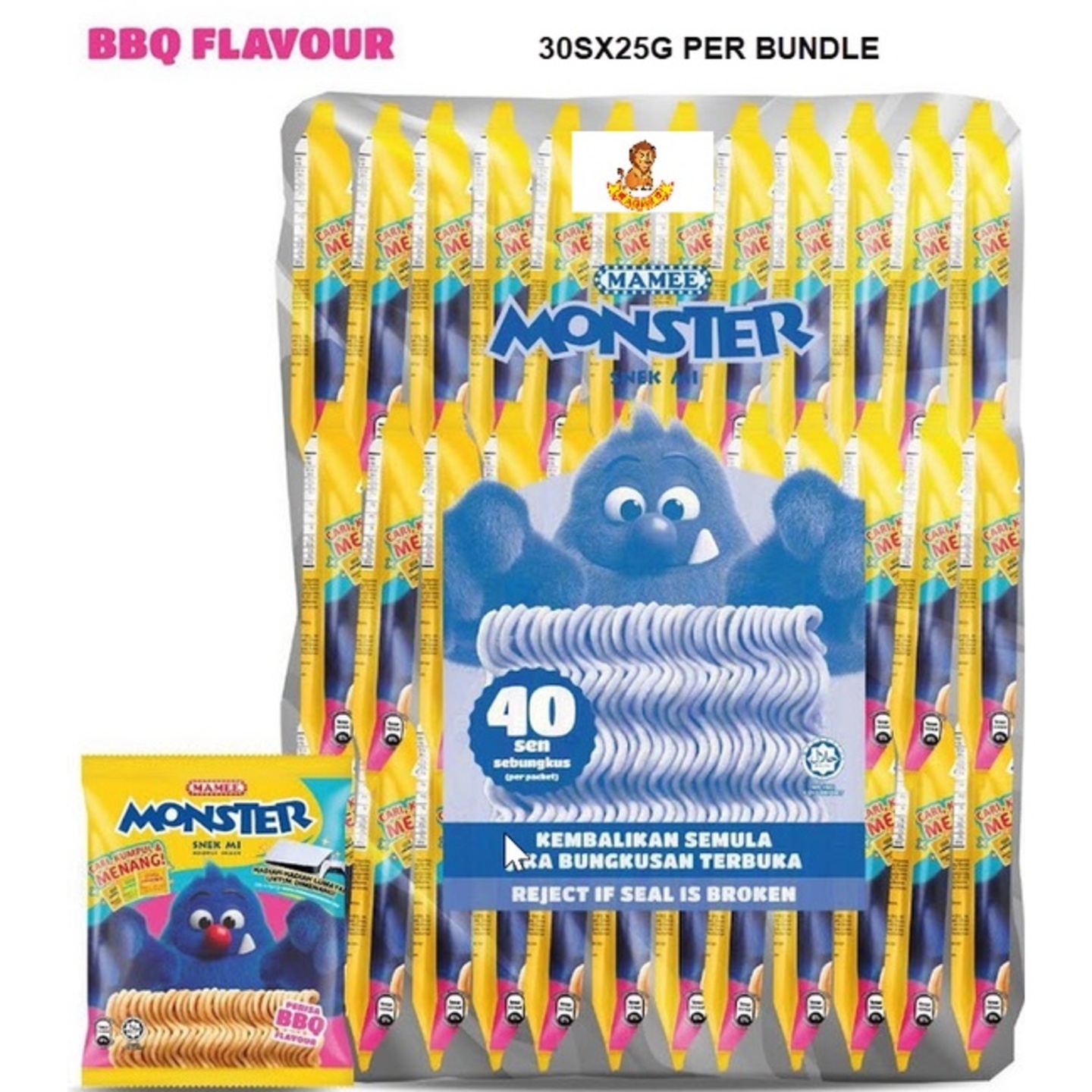 MAMEE BBQ 30x25g New Stock