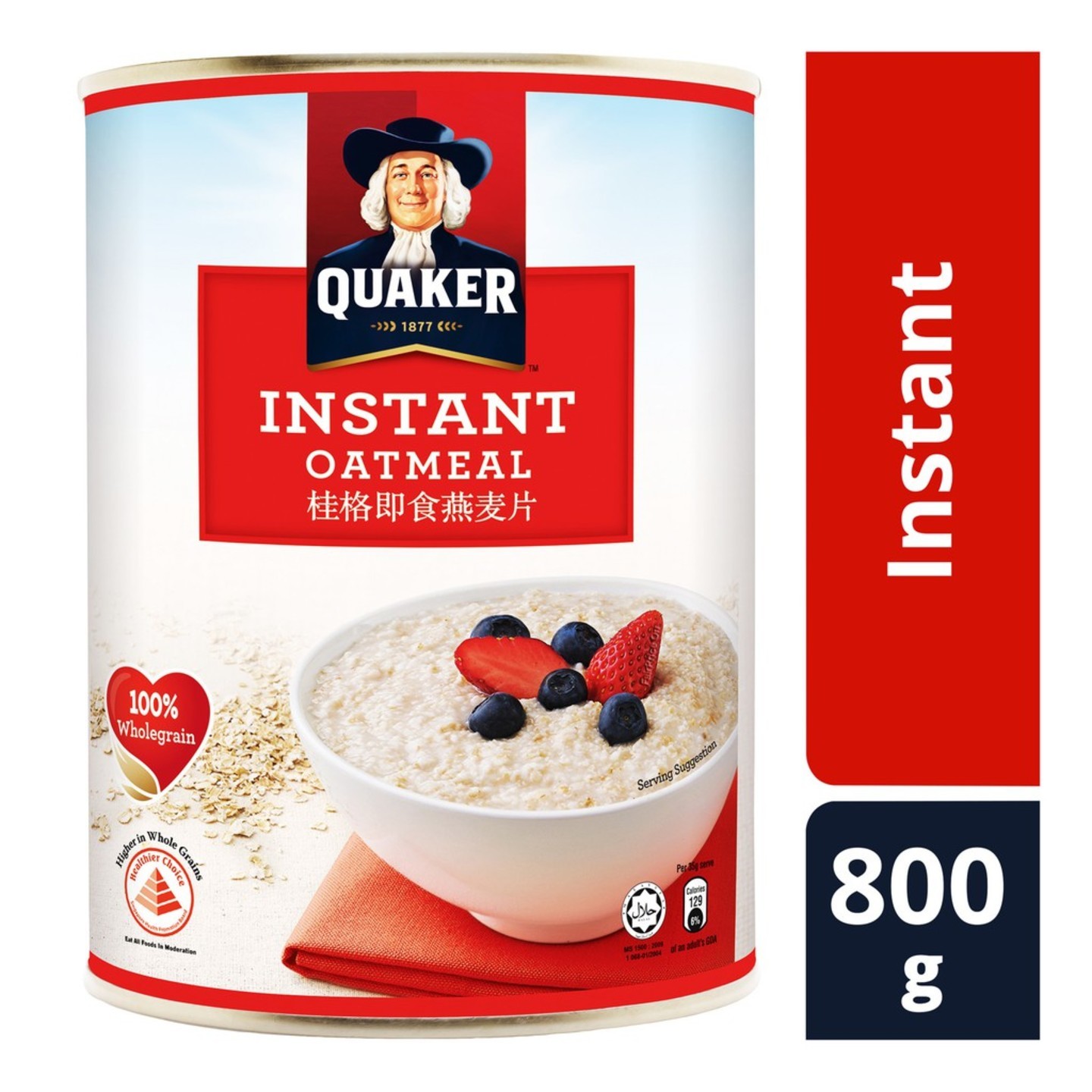 Quaker Instant Oatmeal in tin 800G