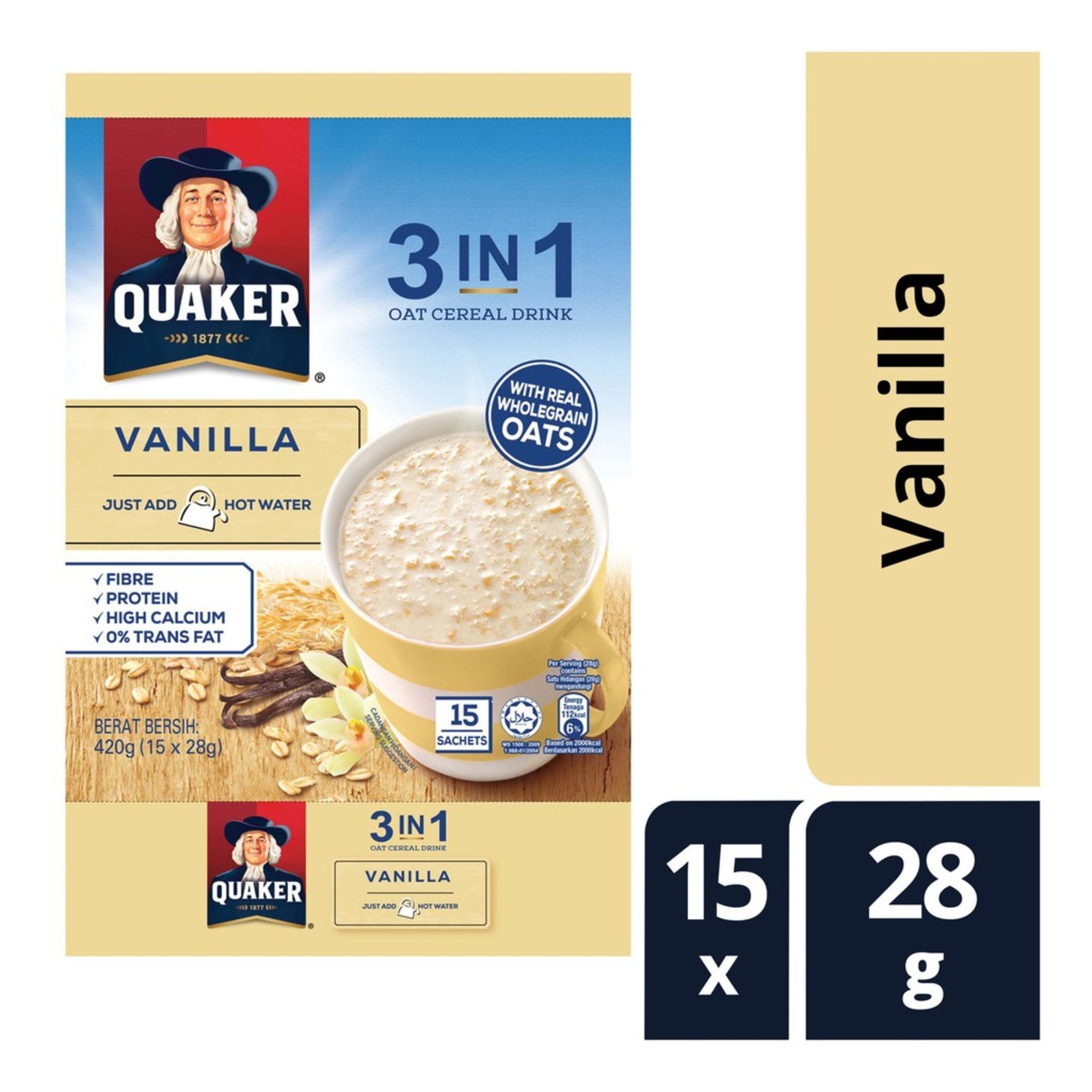 Quaker Oat 3 in 1 Vanila