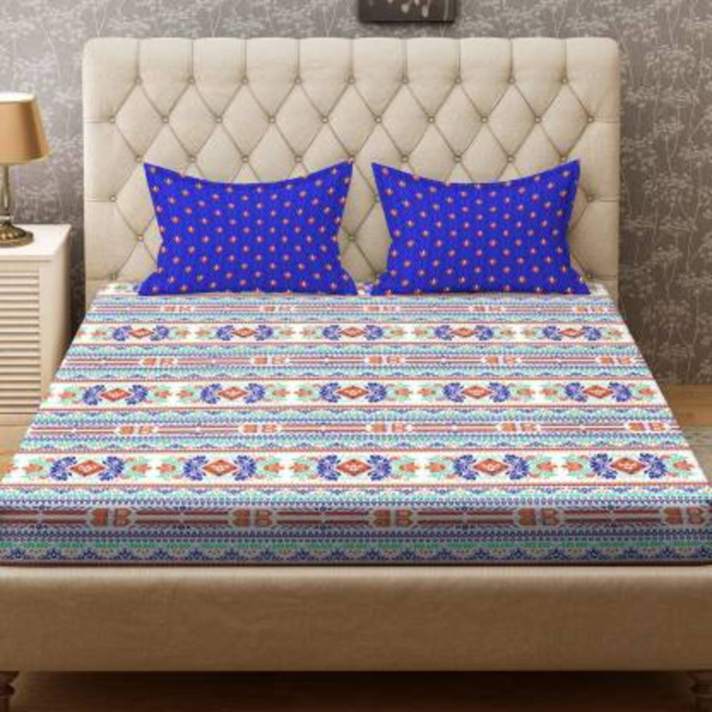 Portico Stellar Home 120 TC Cotton Double Bedsheet