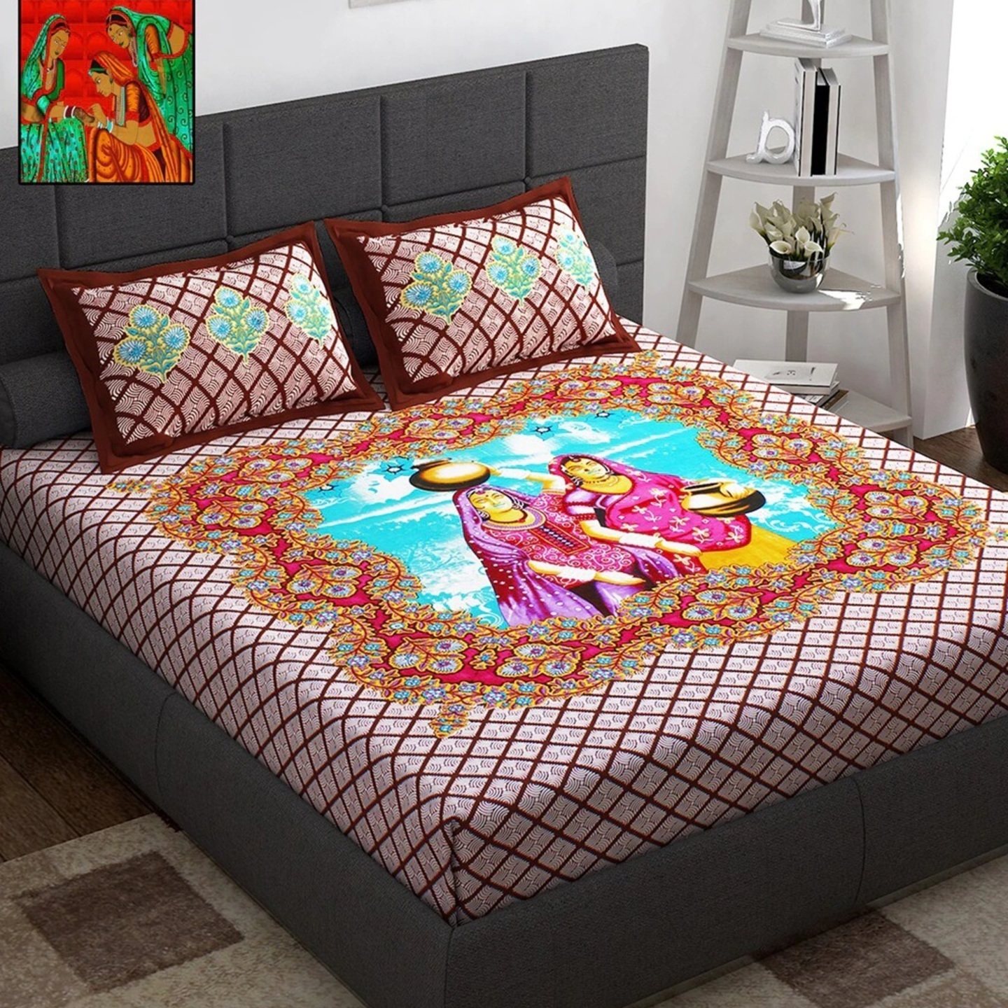 Storyhome 100 Cotton luxuriously soft touch double bedsheet