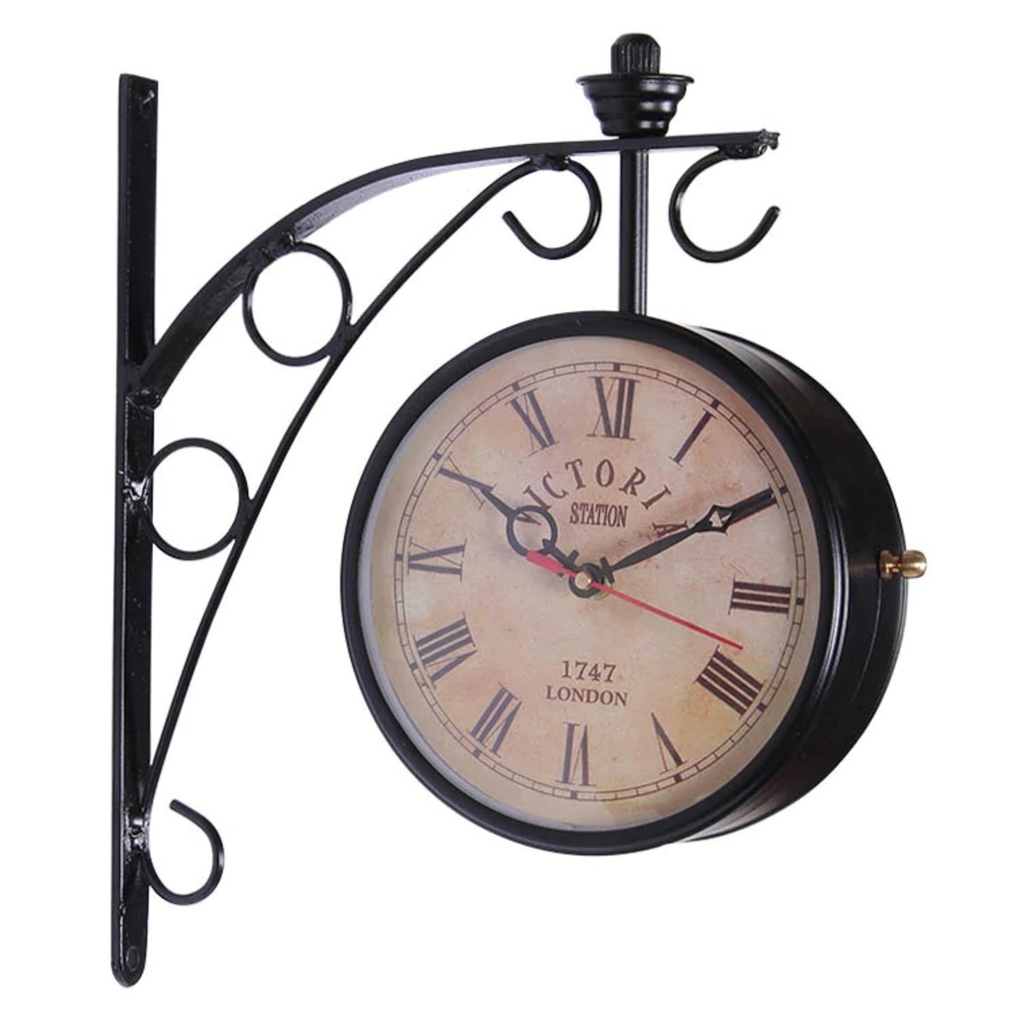 Double Sided Platform Victoria Wall Clock