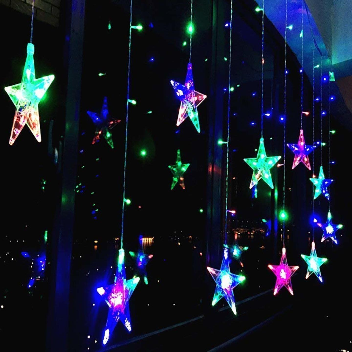 12 Stars Multicolor LED Lights with 8 flashing modes